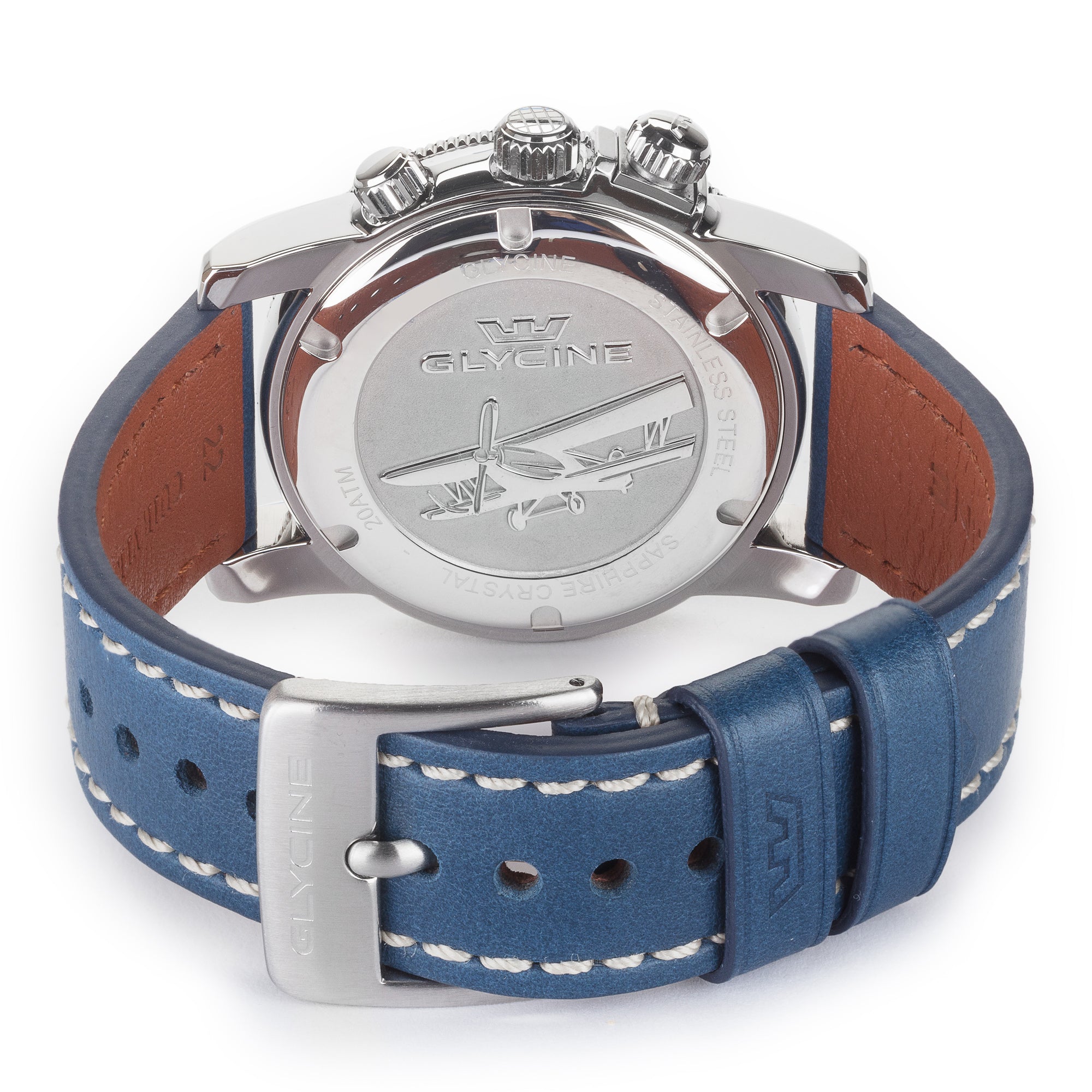 Glycine Men's Airman GMT Dual Time 42mm Quartz Watch GL0151