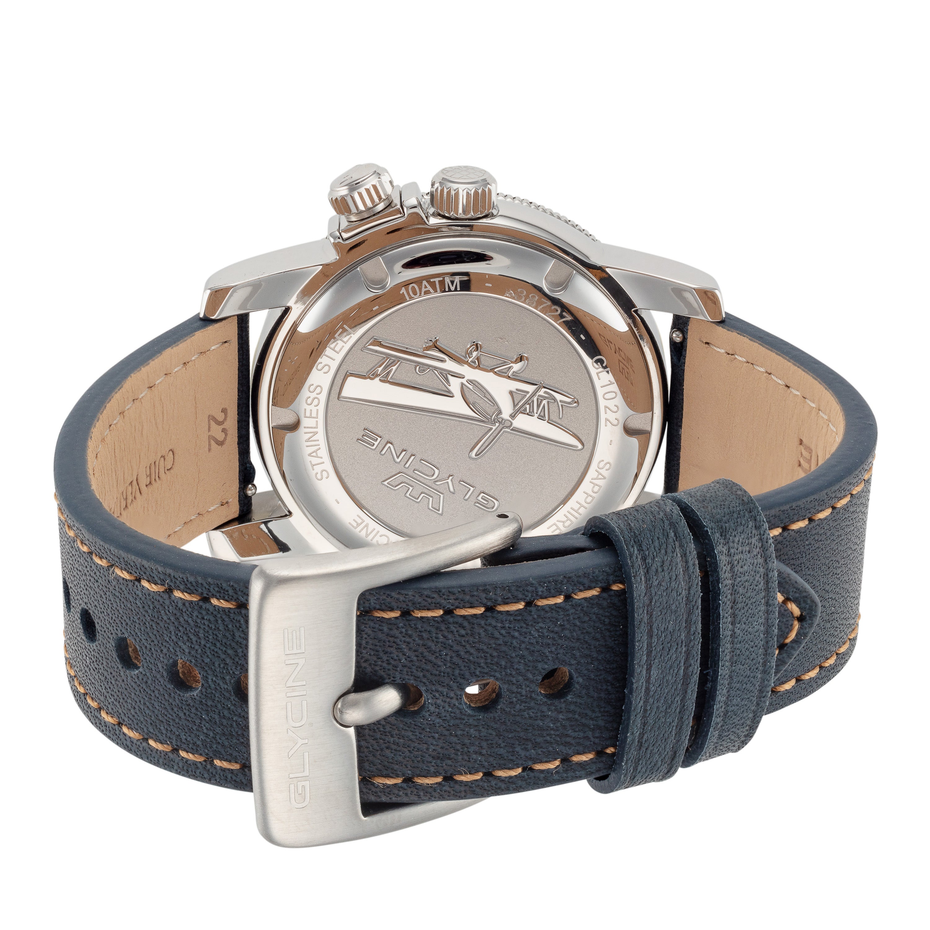 Glycine Men's Airman Worldtimer 42mm Quartz Watch GL1022