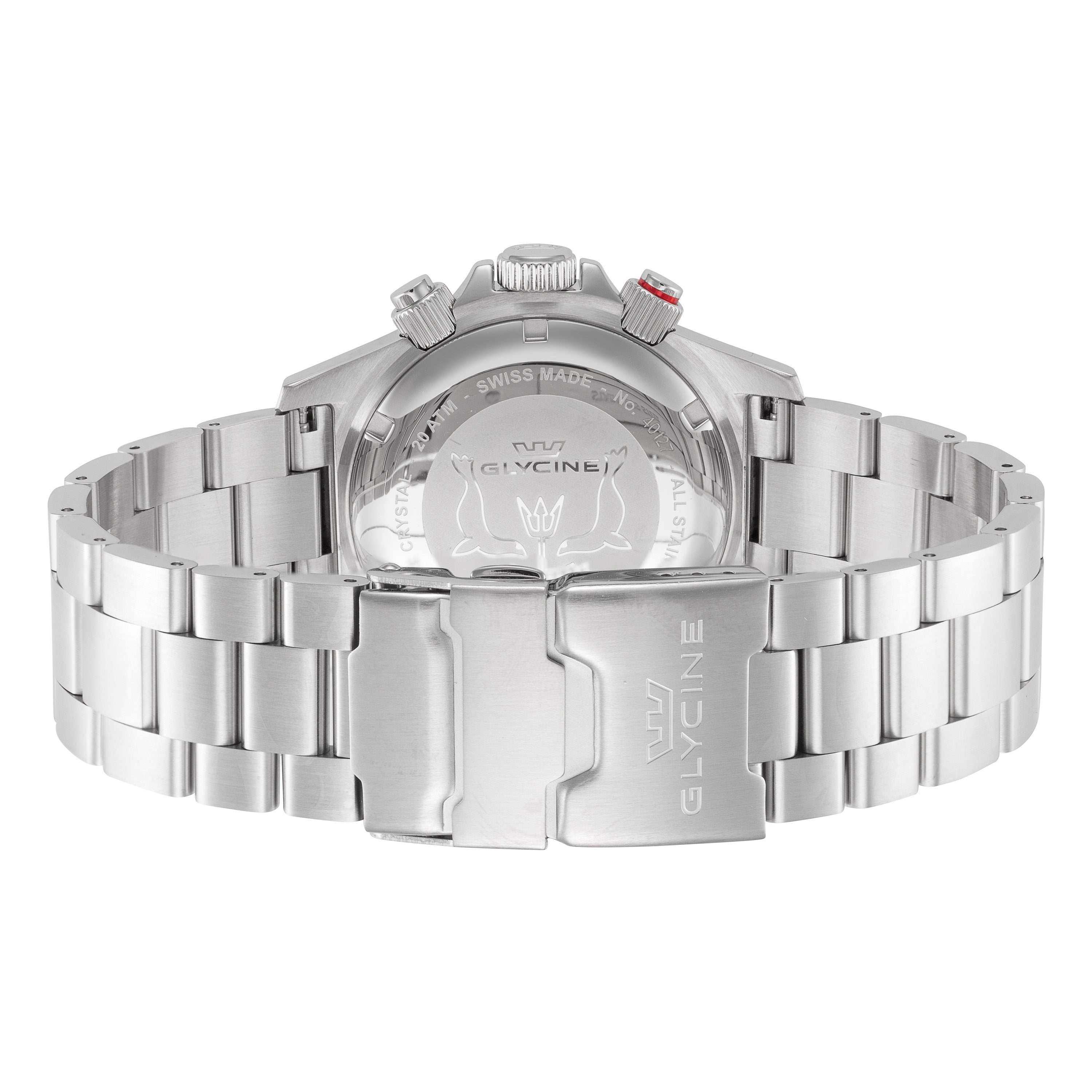 Reloj de cuarzo deportivo Glycine Combat Sub Cronógrafo para hombre 43mm GL1044