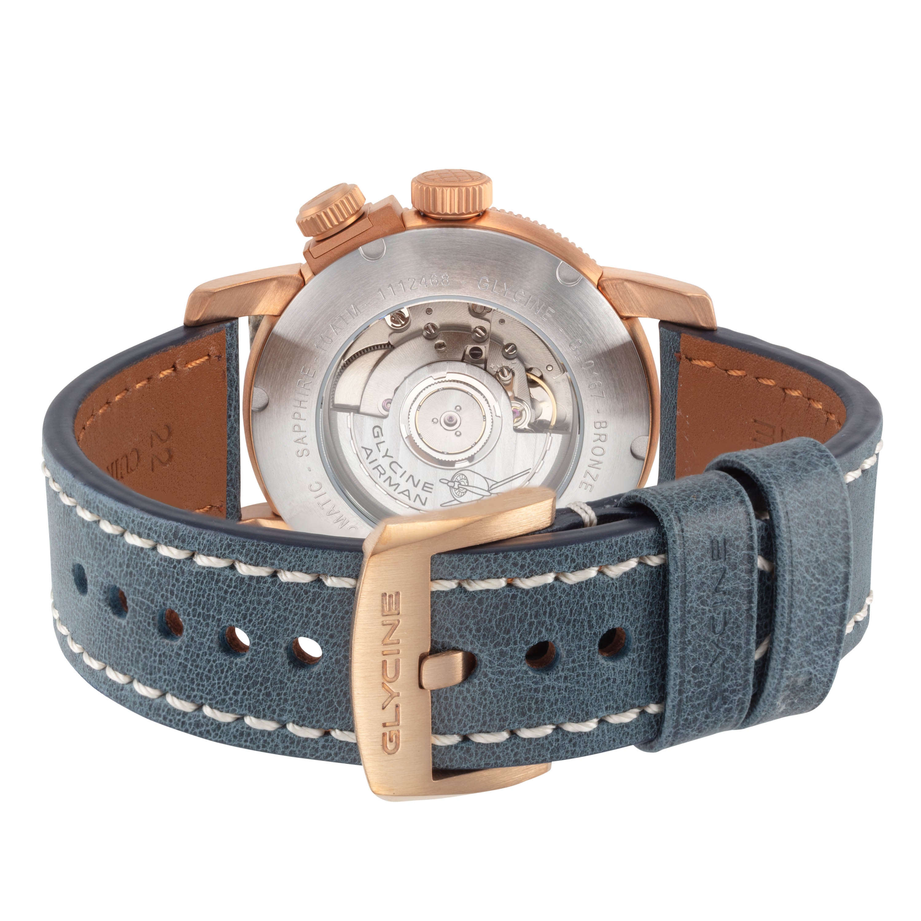 Glycine Men's Airman Bronze GMT 44mm Automatic Watch GL0167