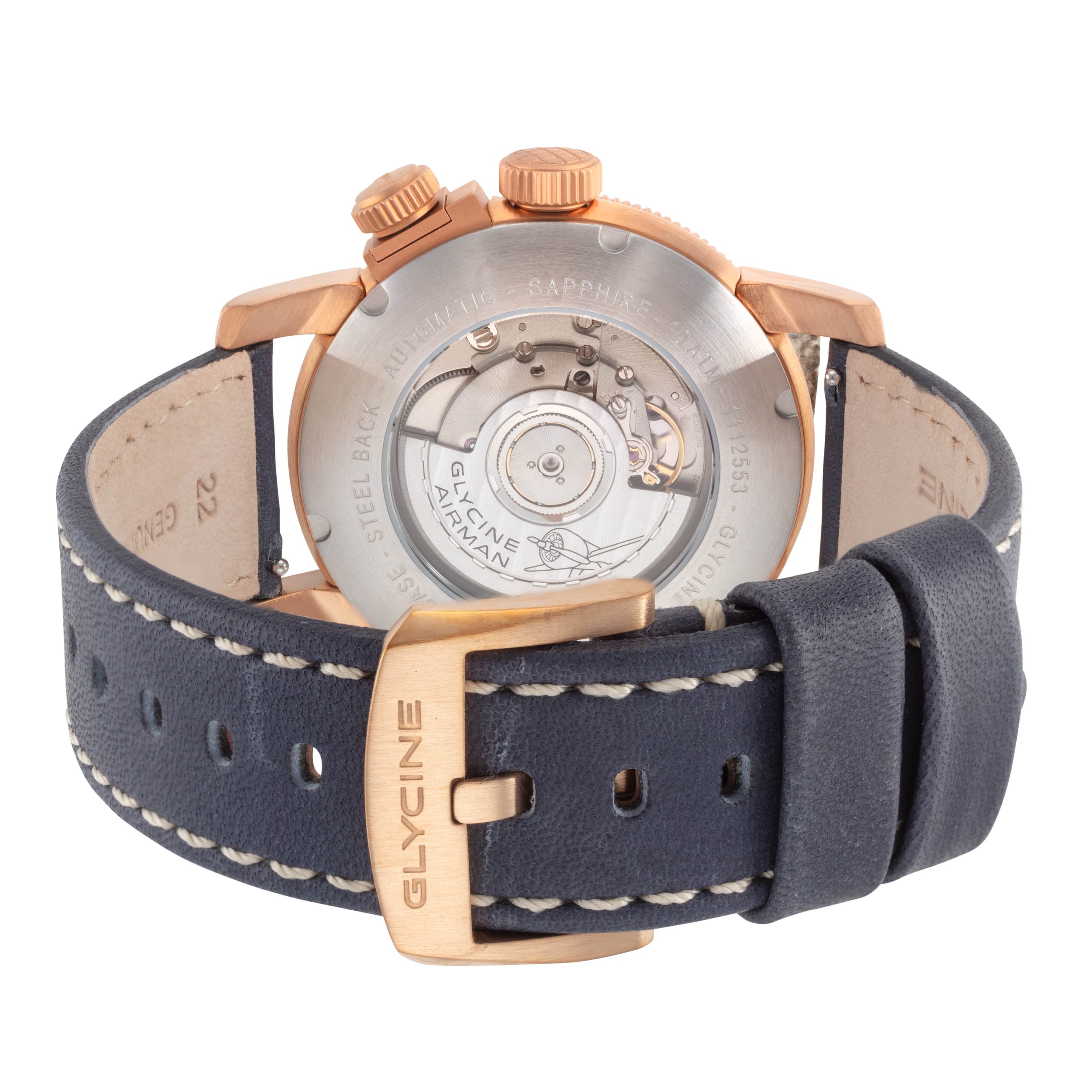 Glycine Men's Airman Contemporary Bronze GMT 44mm Automatic Watch GL0548