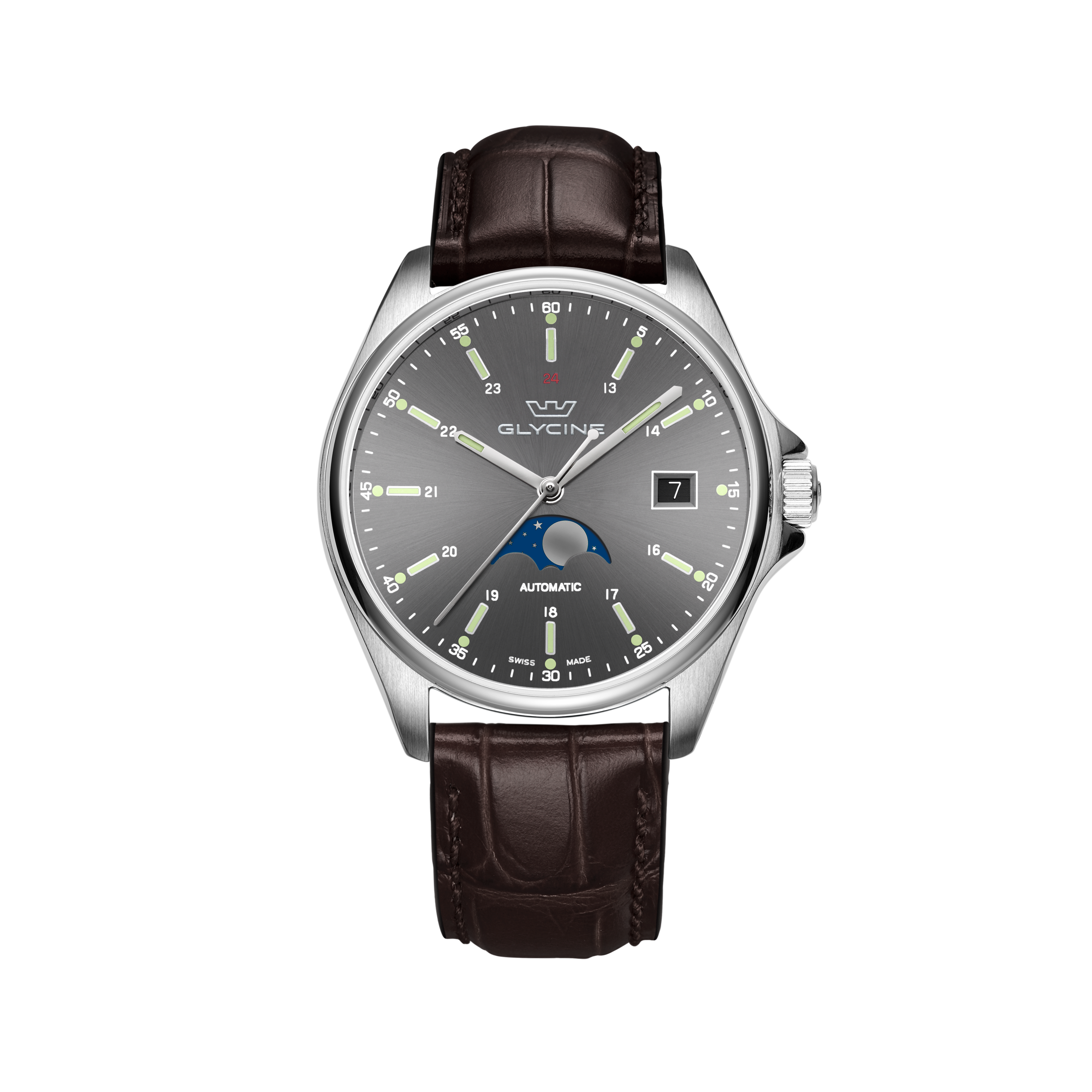 Reloj automático Glycine Combat Classic Moonphase de 40 mm para hombre GL0114