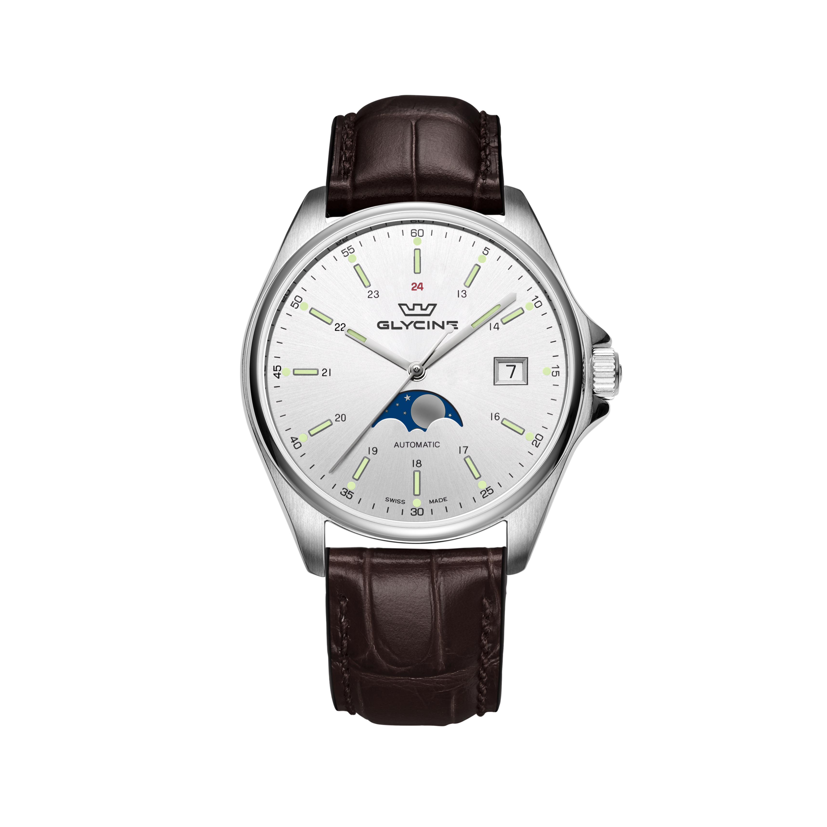 Glycine Reloj Automático para Hombre Combat Classic Moonphase 40mm GL0115