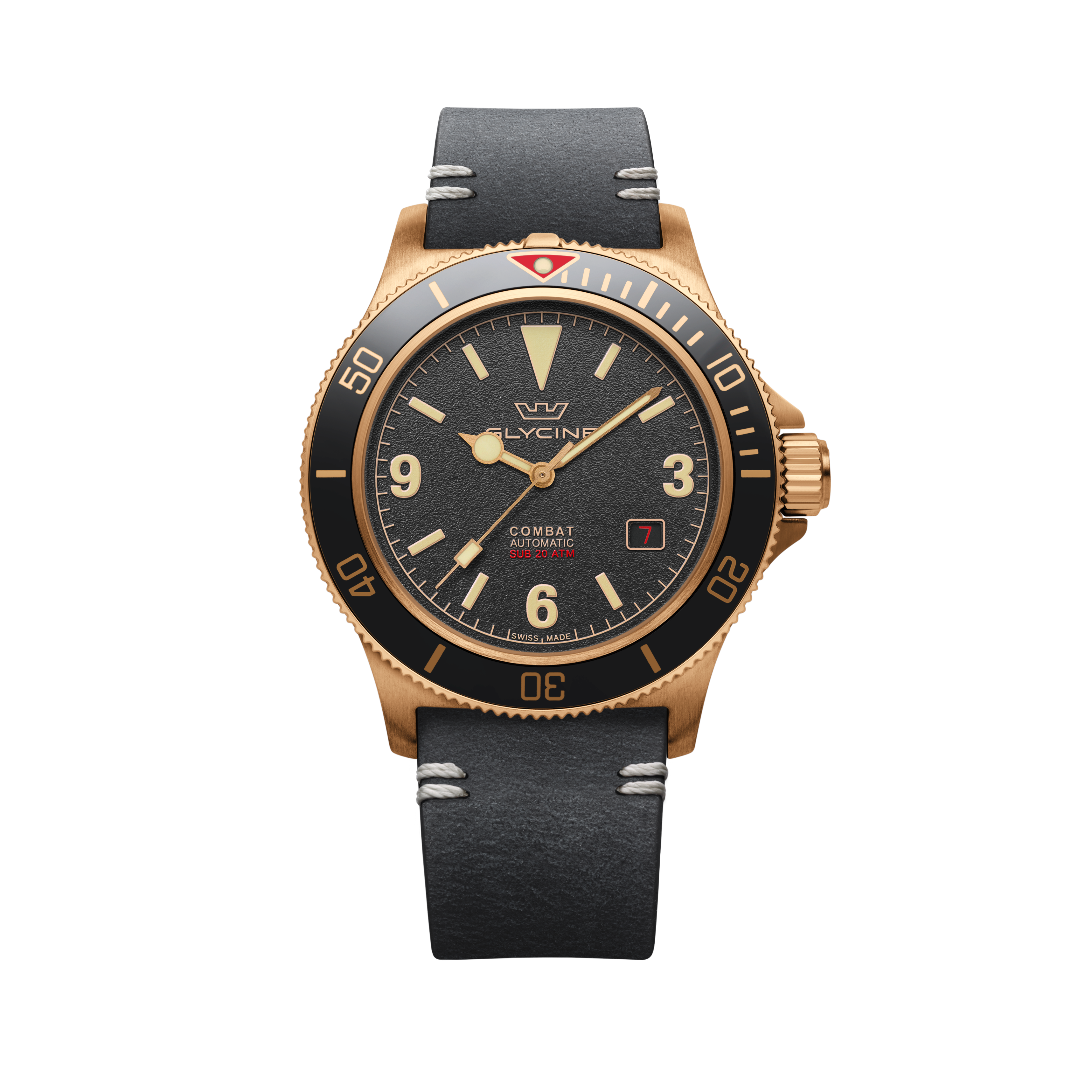 Glycine Men's Combat Sub Vintage Bronze 42mm Automatic Watch GL0265