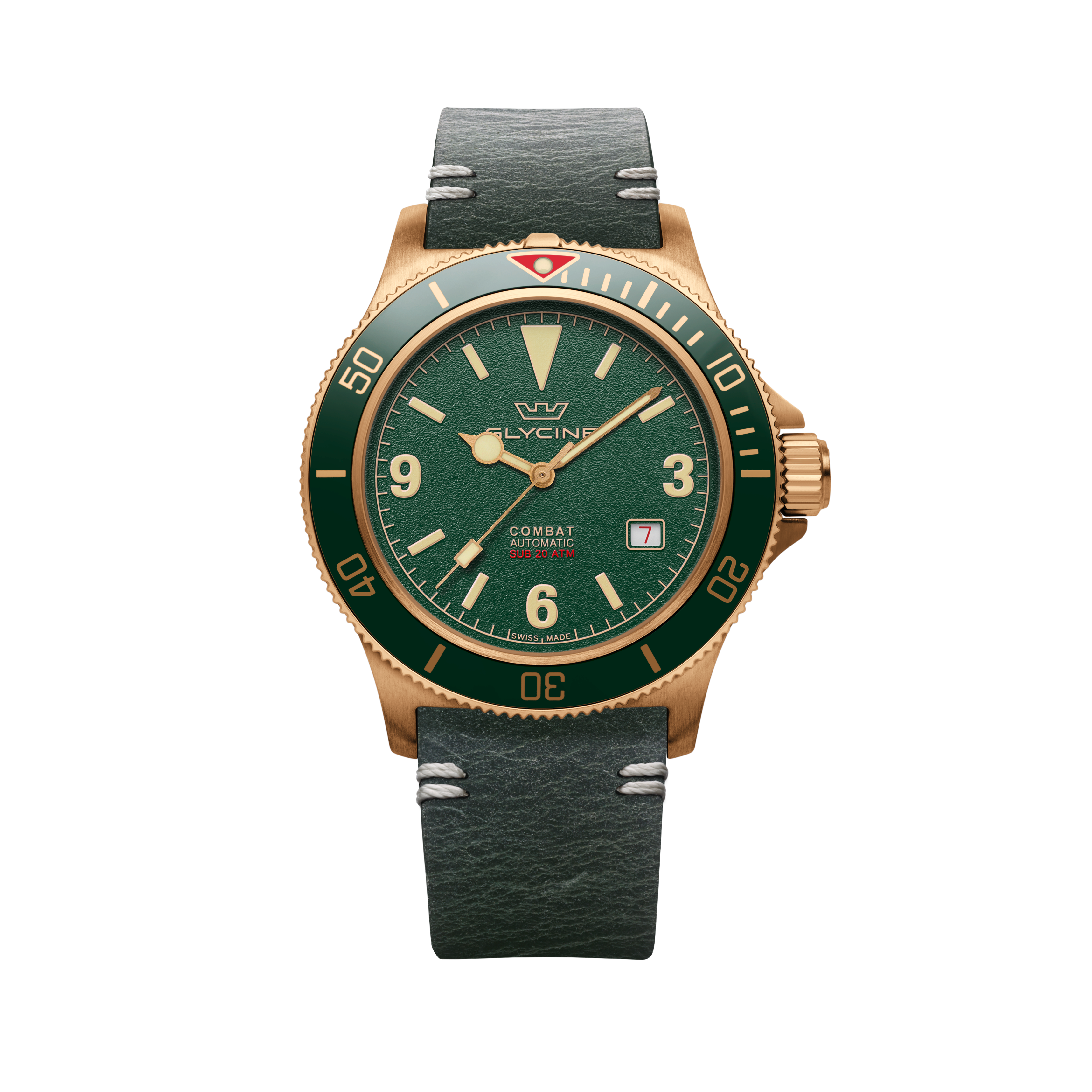 Glycine Men's Combat Sub Vintage Bronze 42mm Automatic Watch GL0268