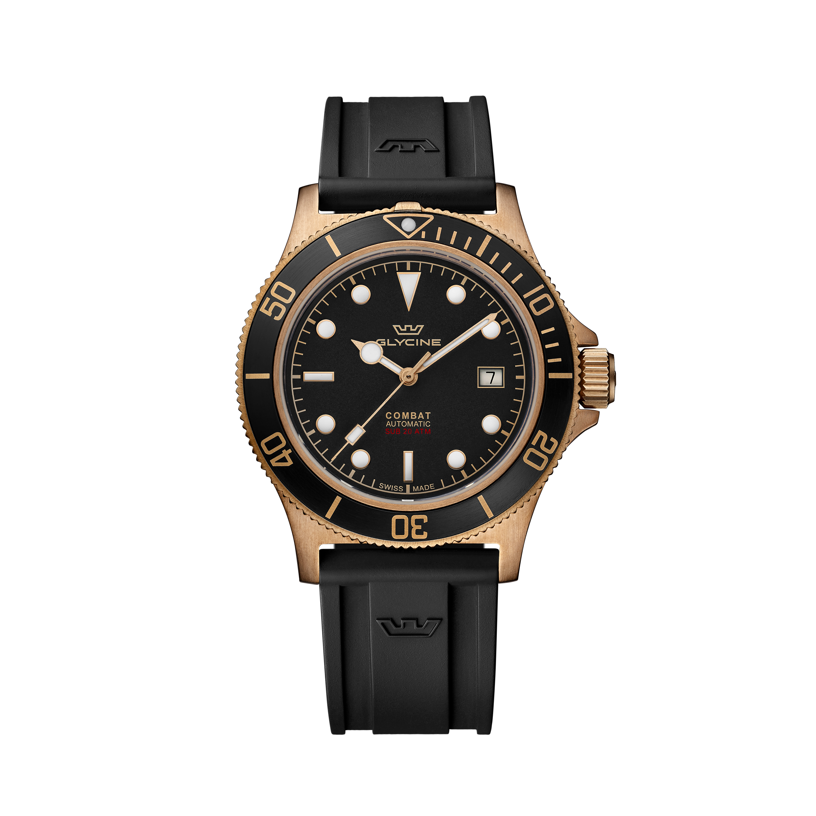Glycine Men's Combat Sub Sport GMT Bronze 42mm Automatic Watch GL0322