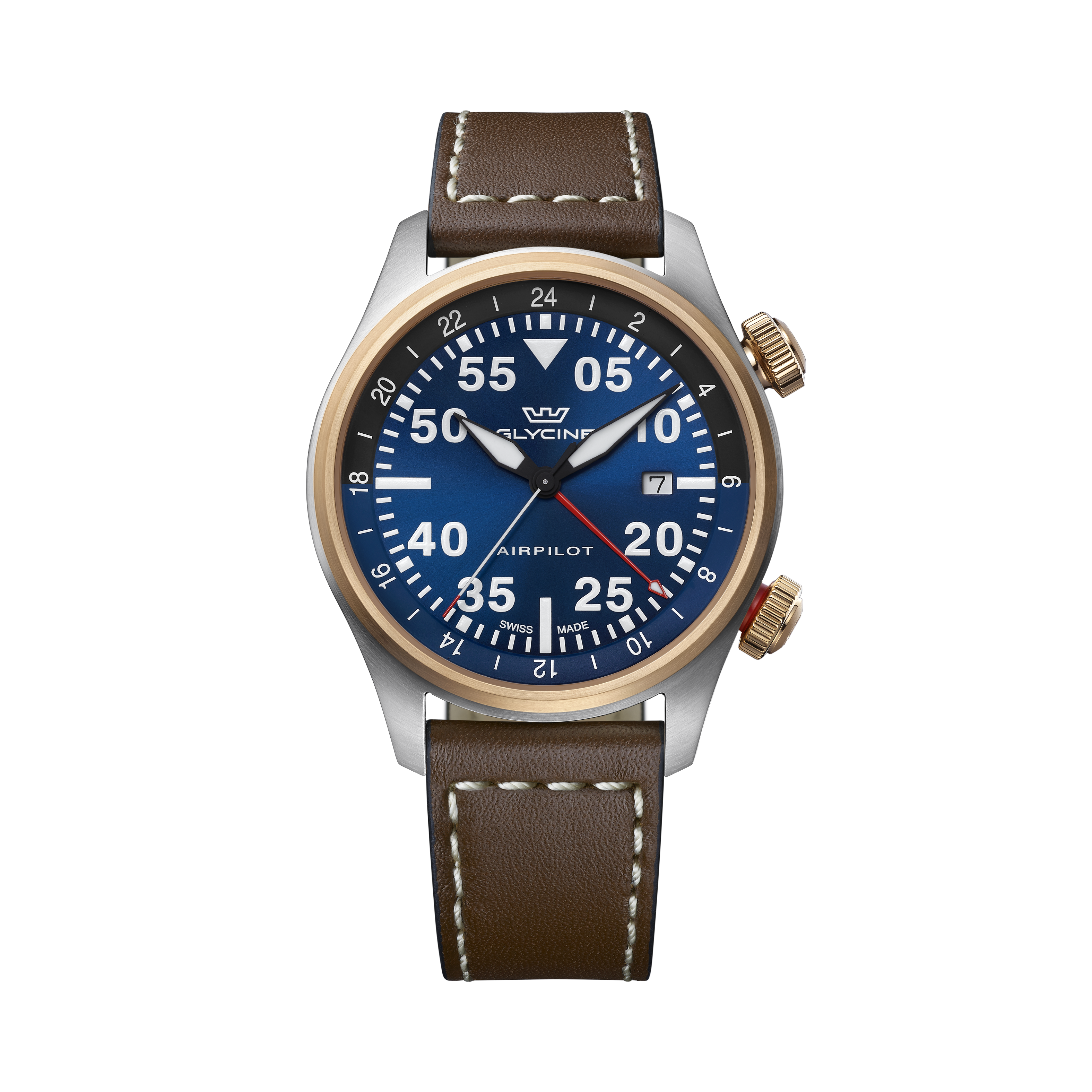 Glycine Men's Airpilot GMT 44mm Quartz Watch GL0352