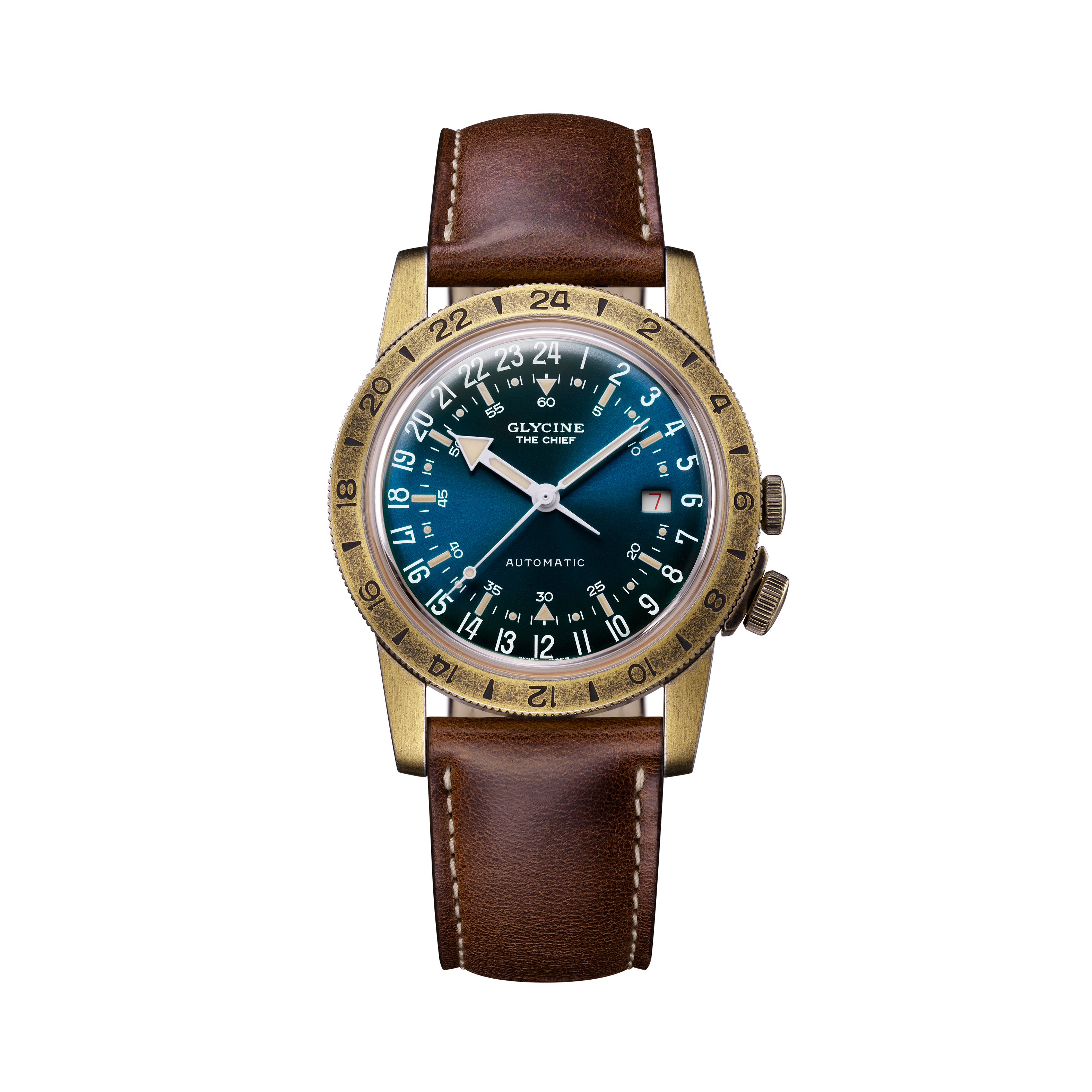 Glycine Men's Airman Vintage The Chief Purist 40mm Automatic Watch GL0414