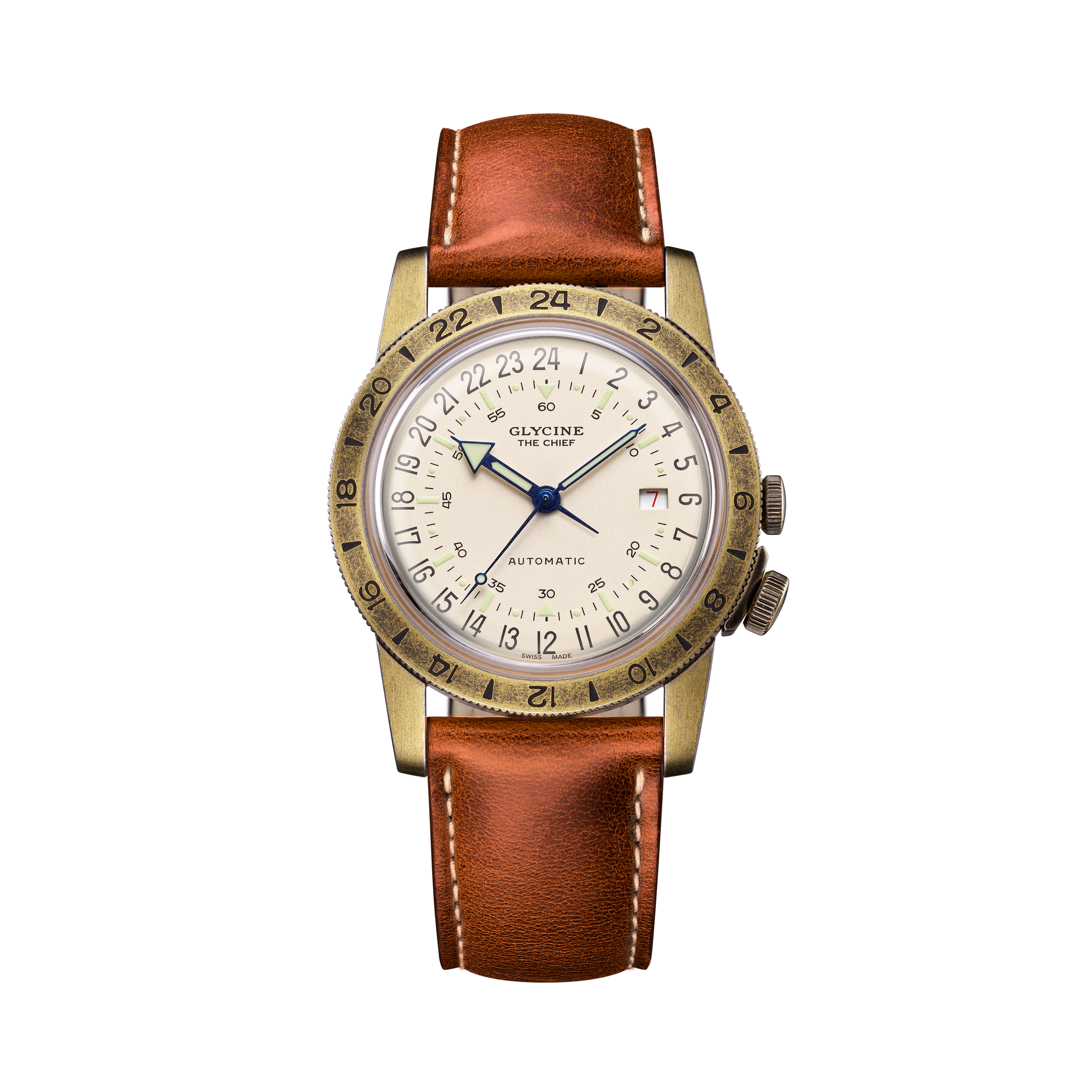 Glycine Men's Airman Vintage The Chief Purist 40mm Automatic Watch GL0
