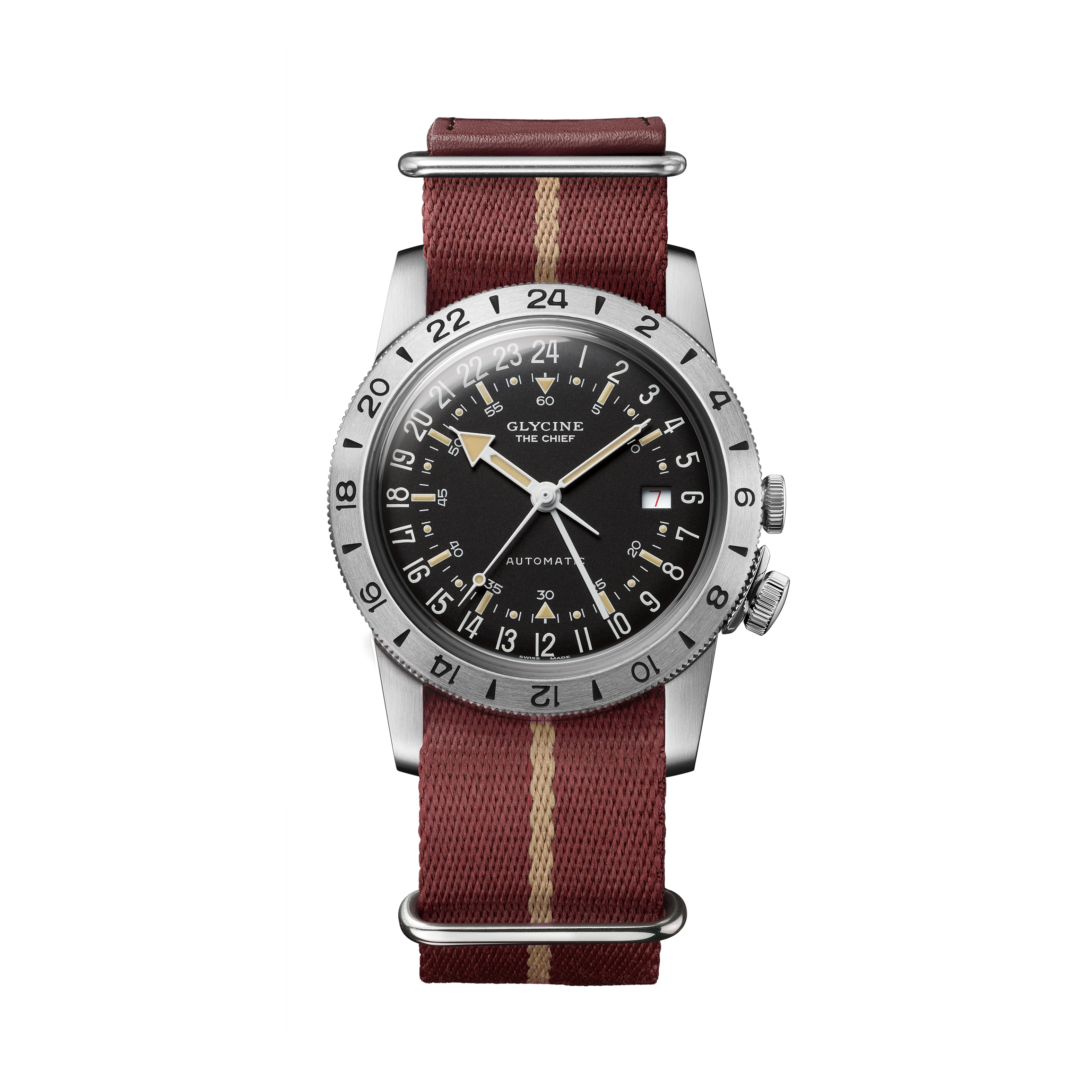 Glycine Men's Airman Vintage The Chief GMT 40mm Automatic Watch GL0472