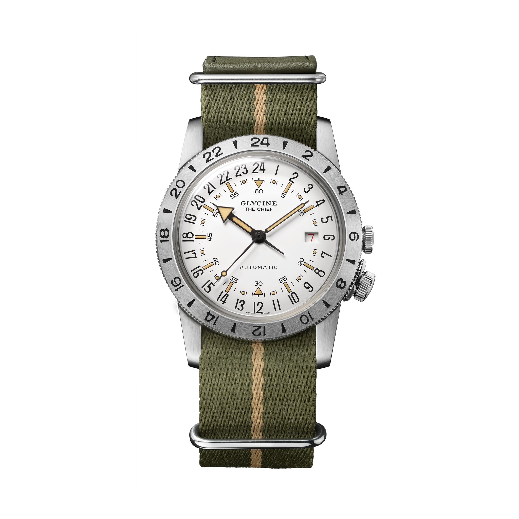 Glycine Men's Airman Vintage The Chief Purist 40mm Automatic Watch GL0