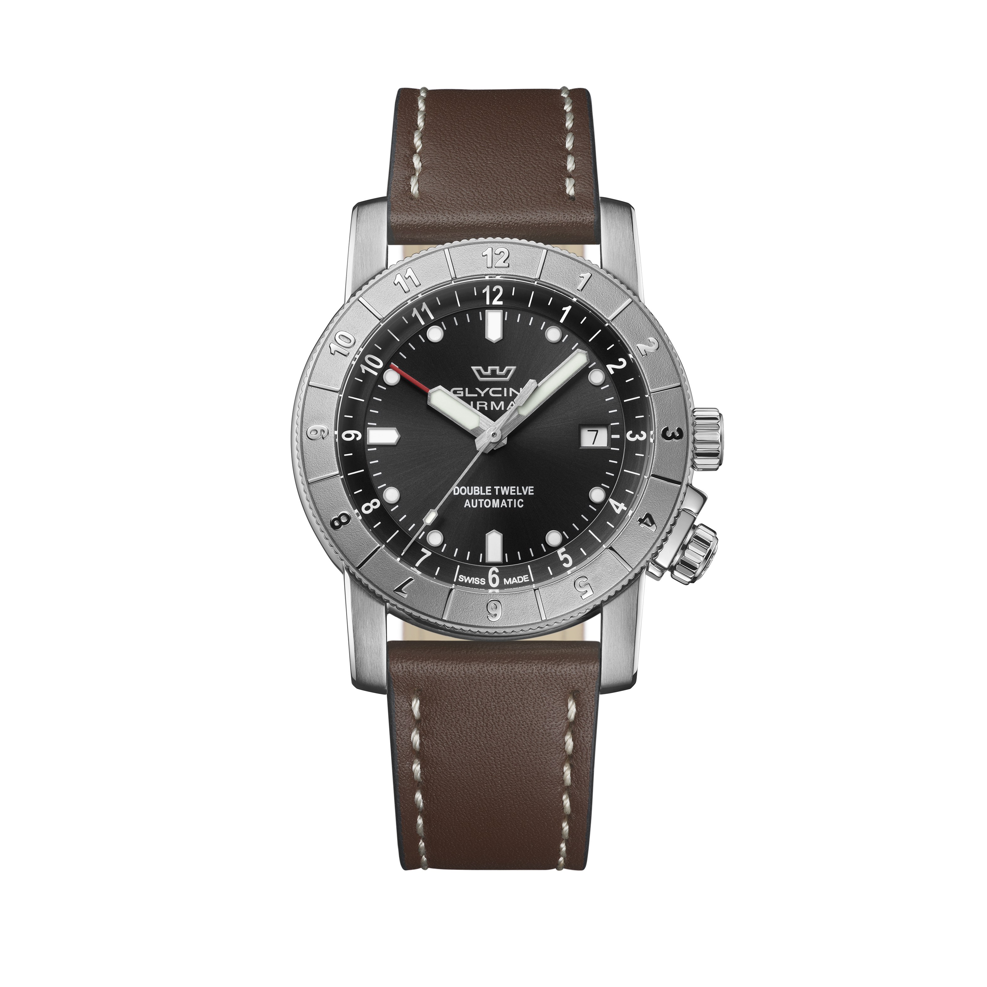 Glycine Men's Ariman Double Twelve 42mm Automatic Watch GL0552