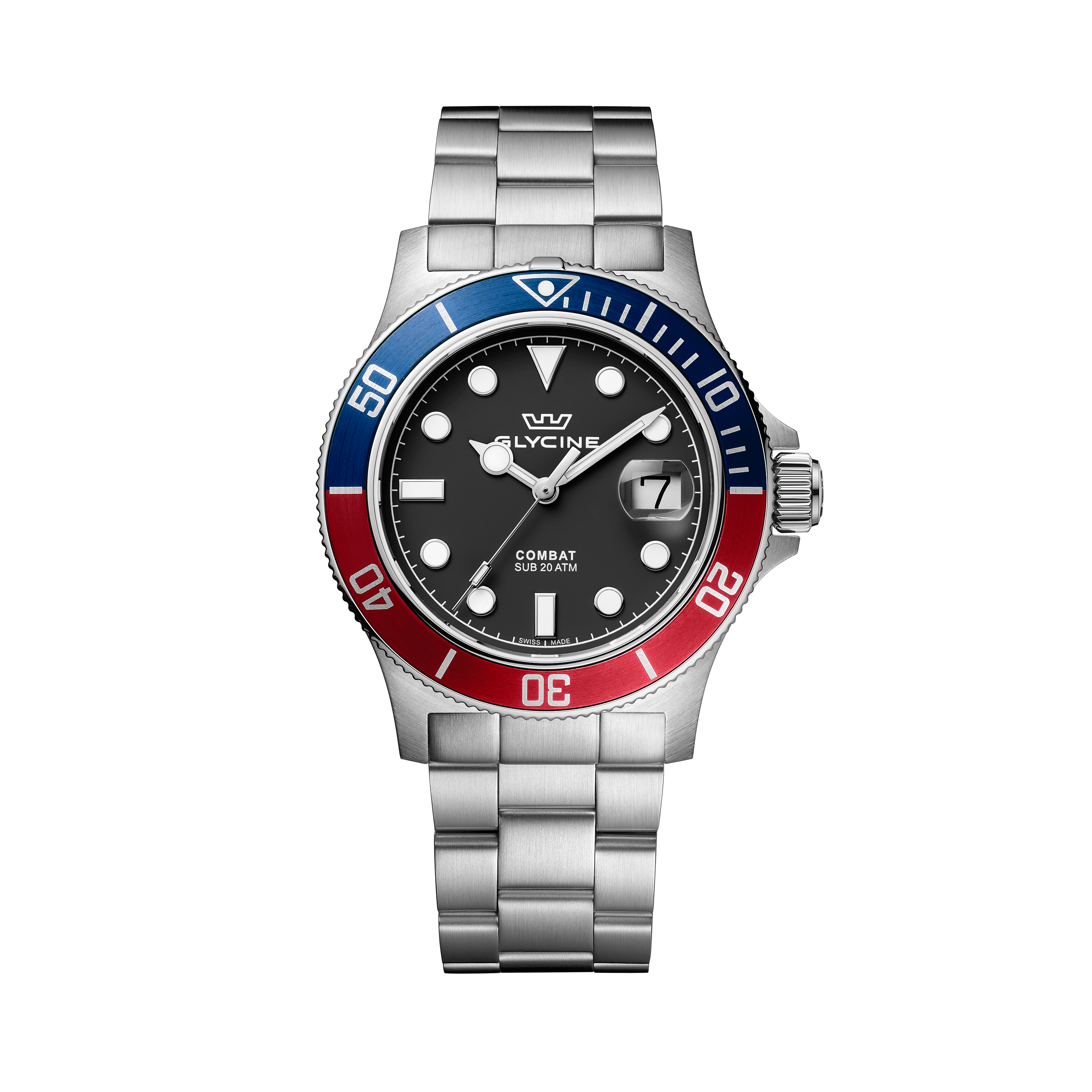 Reloj de cuarzo Glycine Combat Sub Sport de 42 mm para hombre GL1015