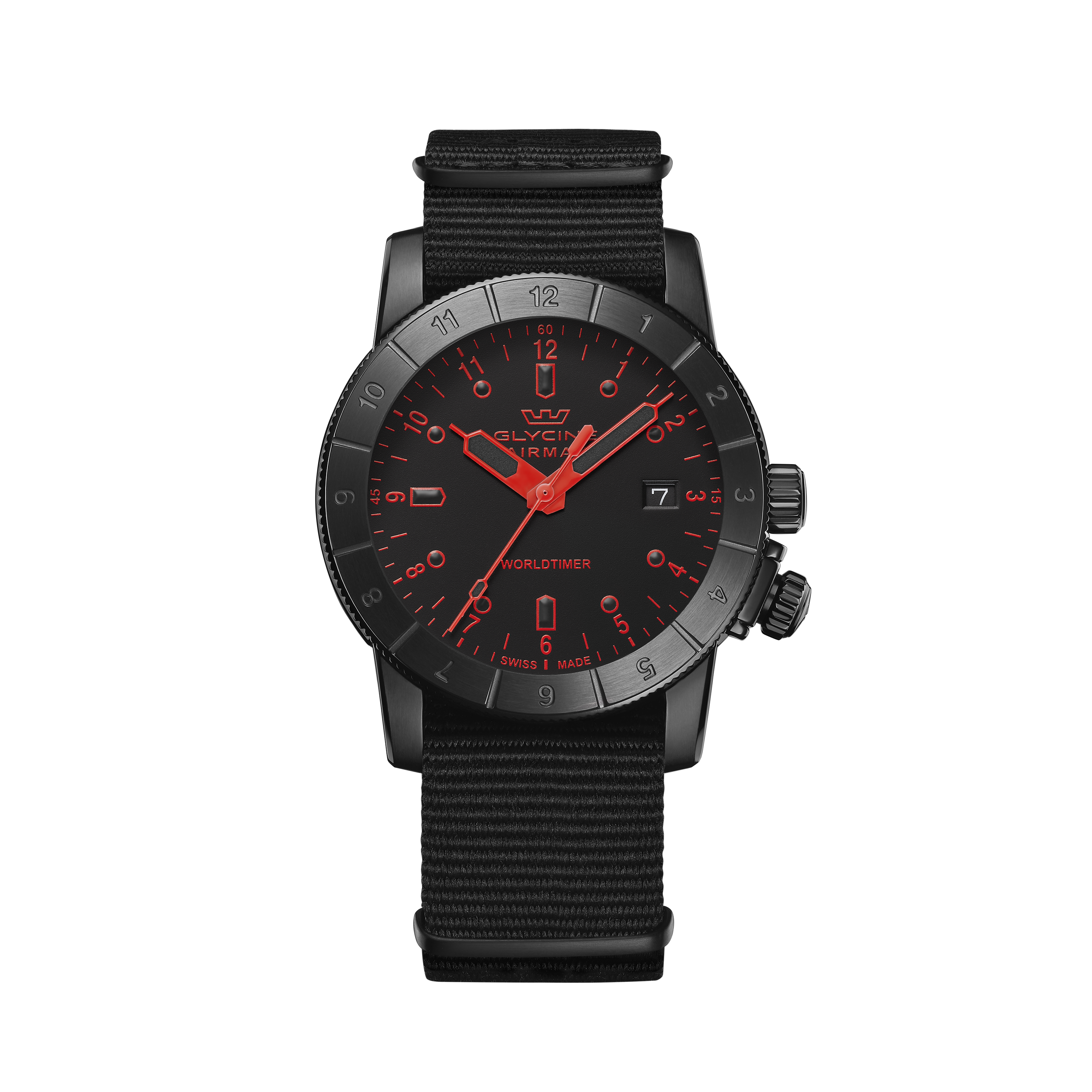 Reloj de cuarzo Glycine Airman Worldtimer para hombre de 42 mm GL1036