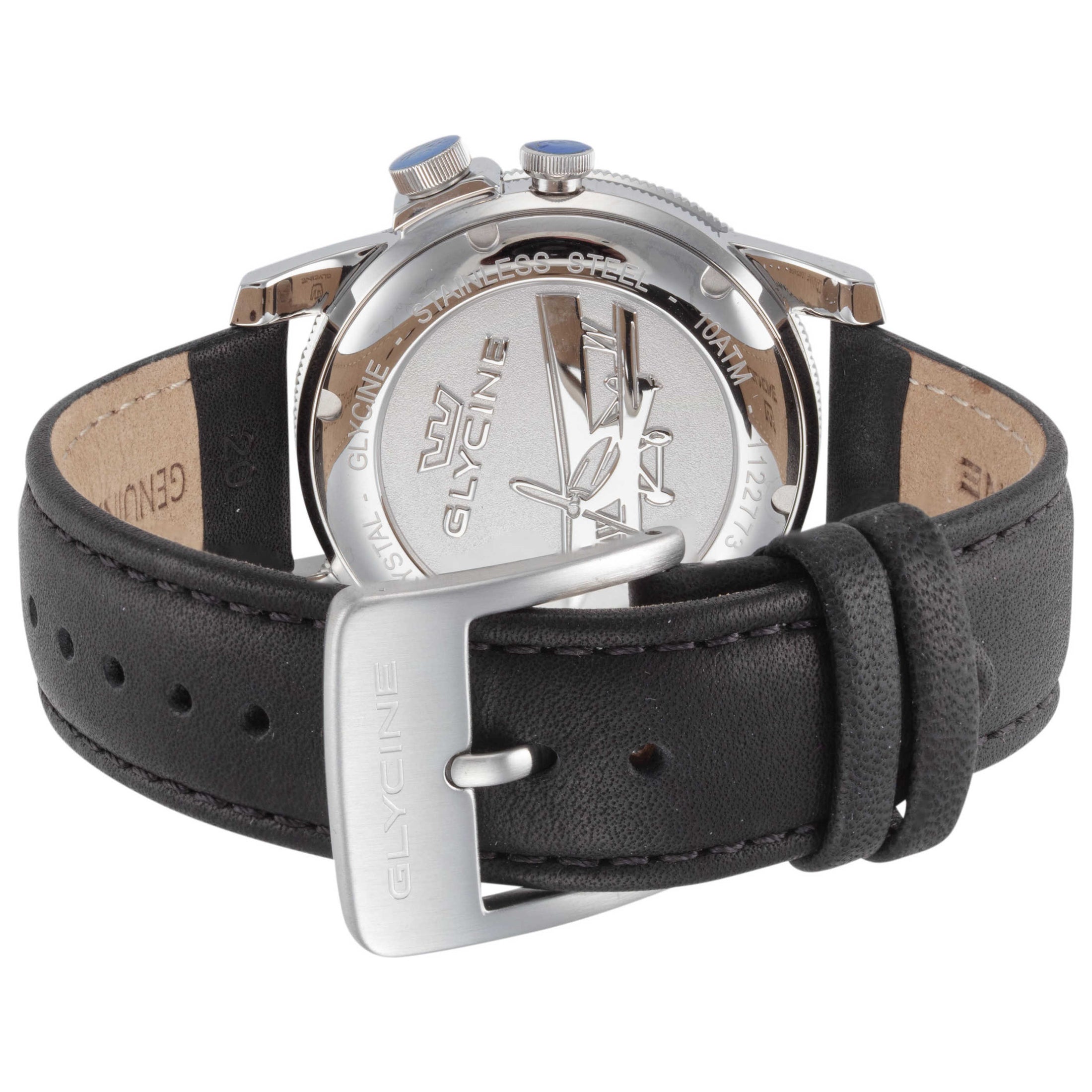 Glycine Men's Airman Worldtimer GMT Dual Time 40mm Quartz Watch GL1050