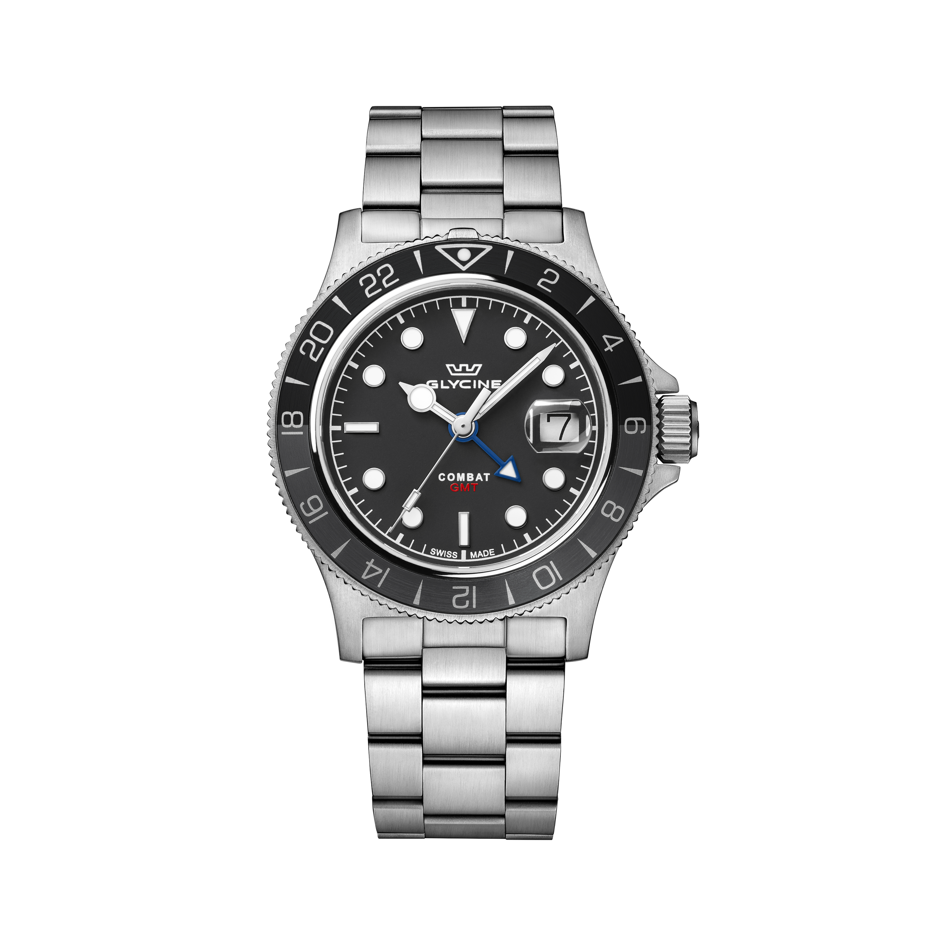Glycine Men's Combat Sub Sport GMT 42mm Quartz Watch GL1052