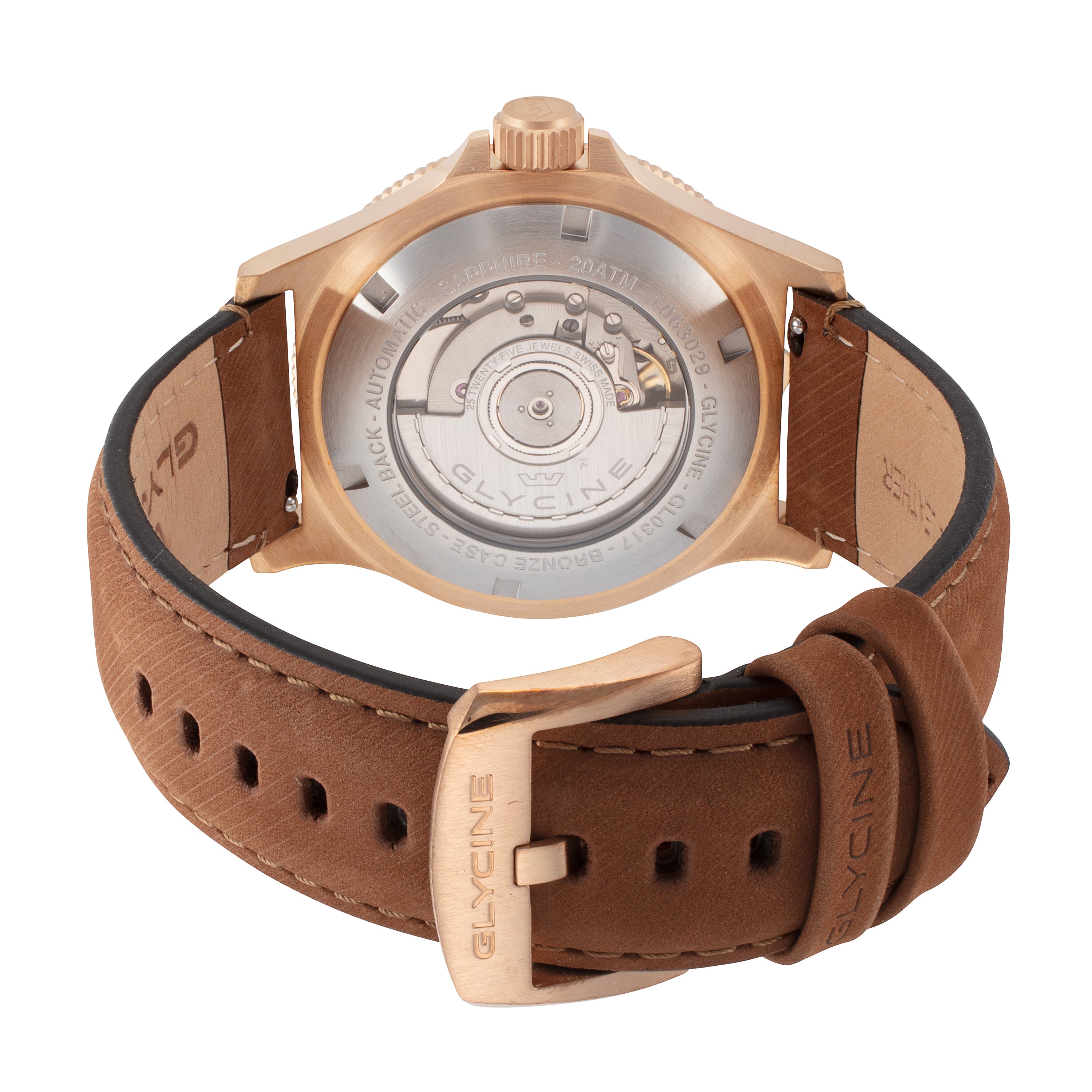 Glycine Men's Combat Sub Sport GMT Bronze 42mm Automatic Watch GL0317