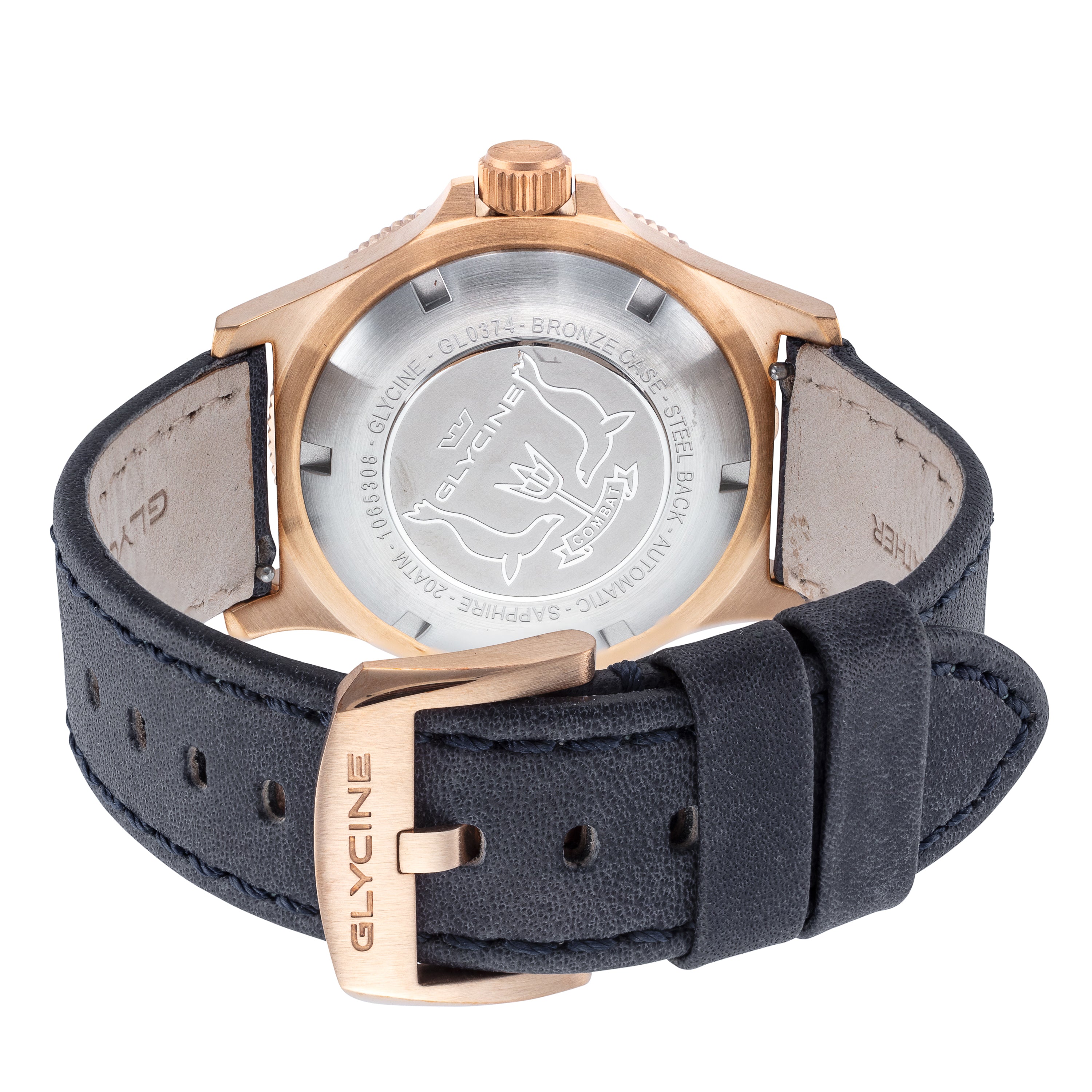 글리신 남성용 컴뱃 서브 브론즈 42mm 오토매틱 시계 GL0374