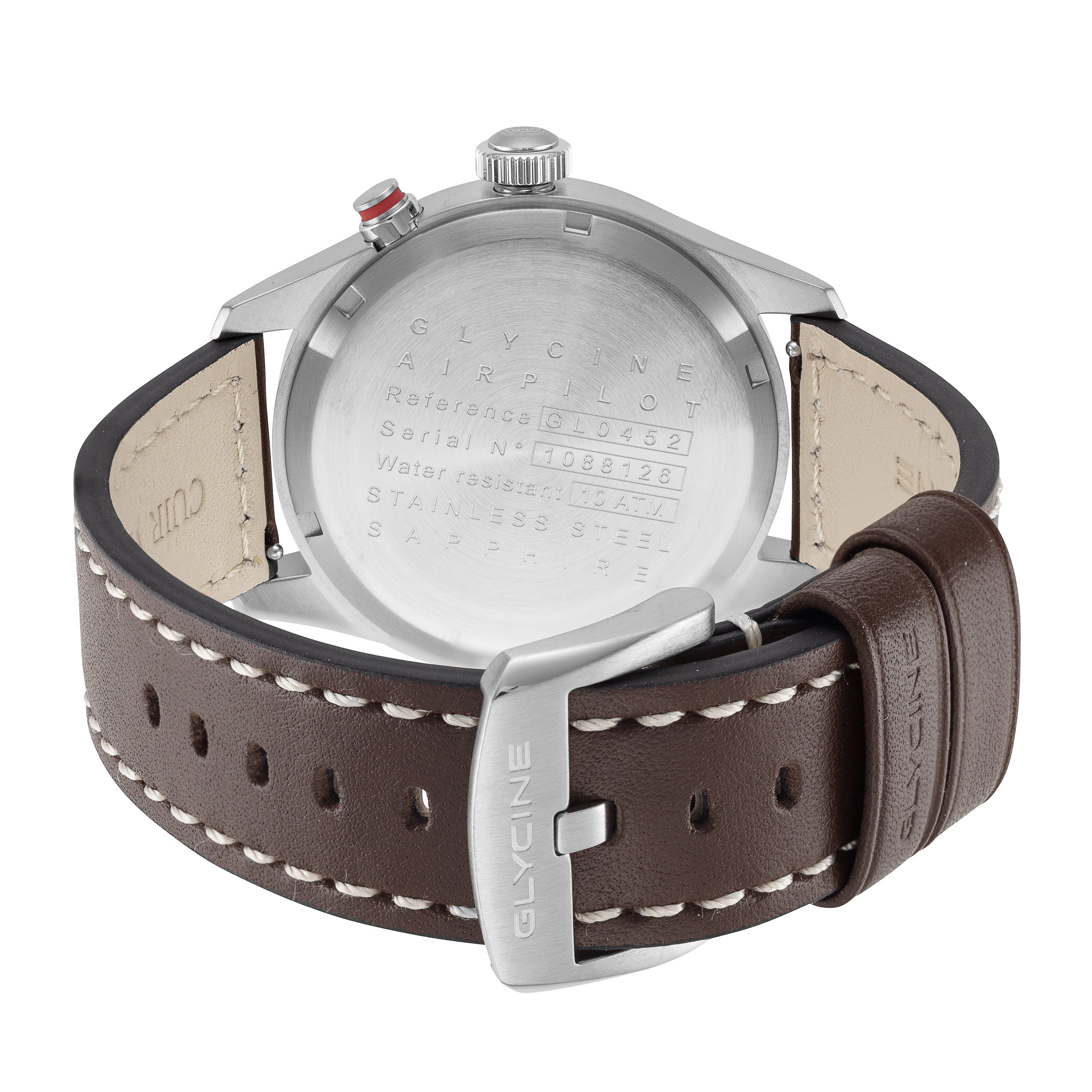 Glycine Men's Airpilot Dual Time 44mm Quartz Watch GL0452