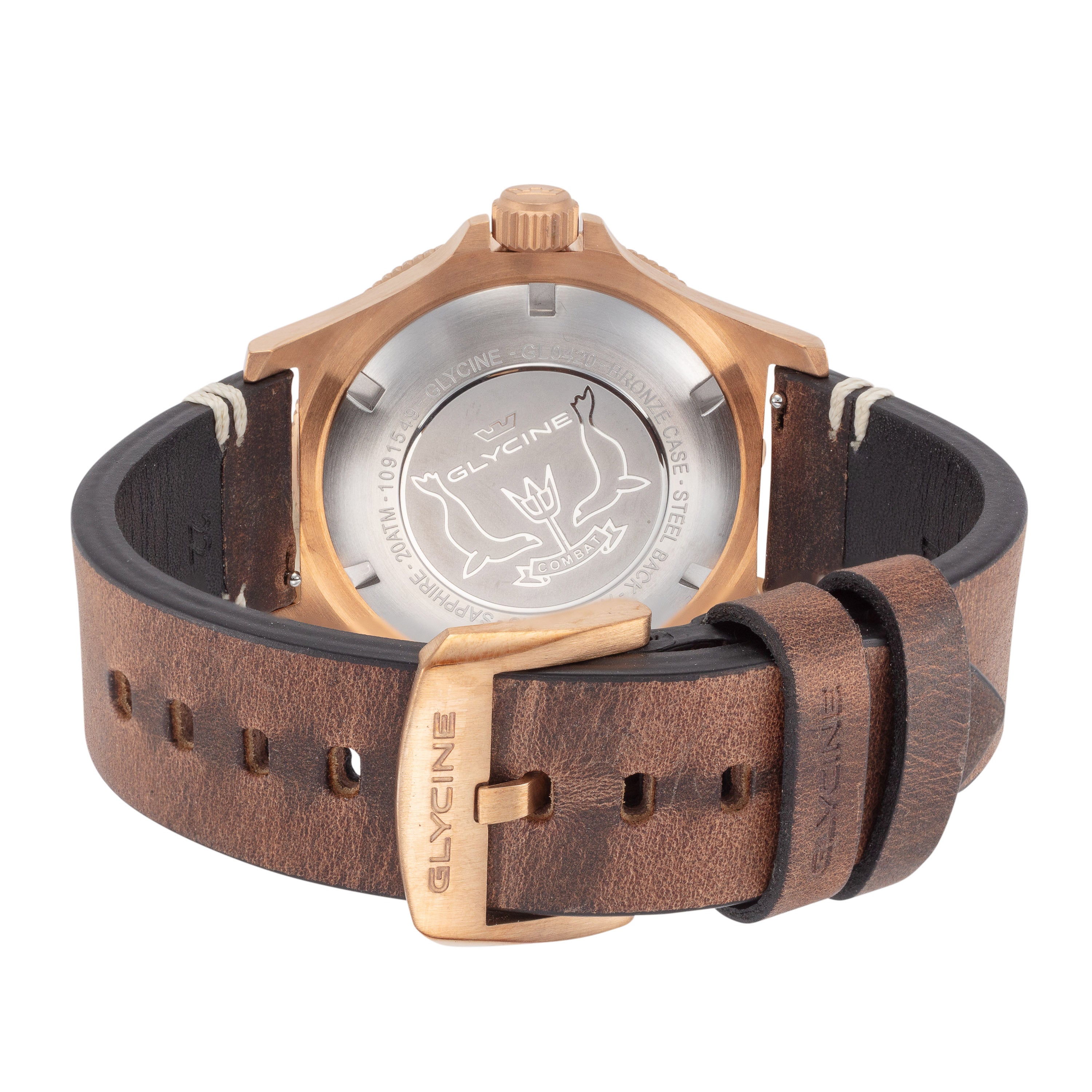 Glycine Men's Combat Sub Vintage Bronze 42mm Automatic Watch GL0420