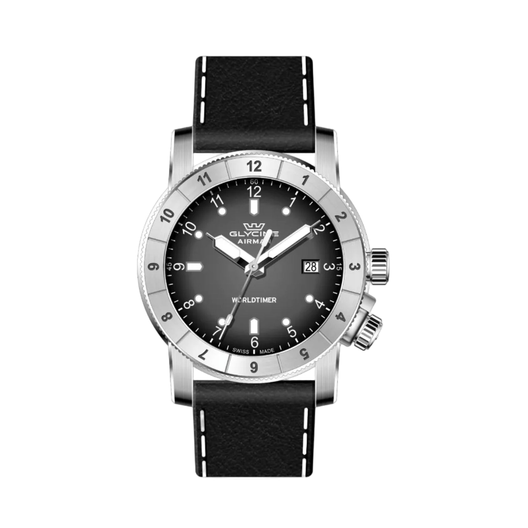 Glycine Men's Airman Worldtimer 42mm Quartz Watch GL1023