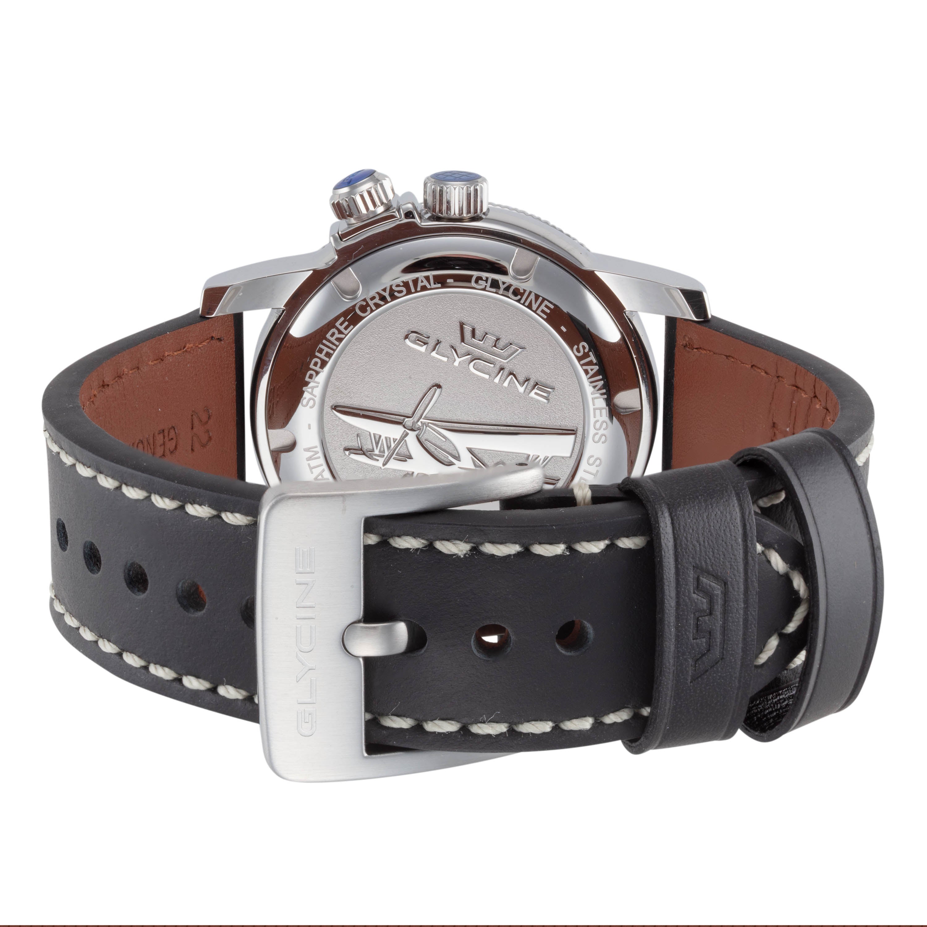 Glycine Men's Airman Worldtimer 42mm Quartz Watch GL1023