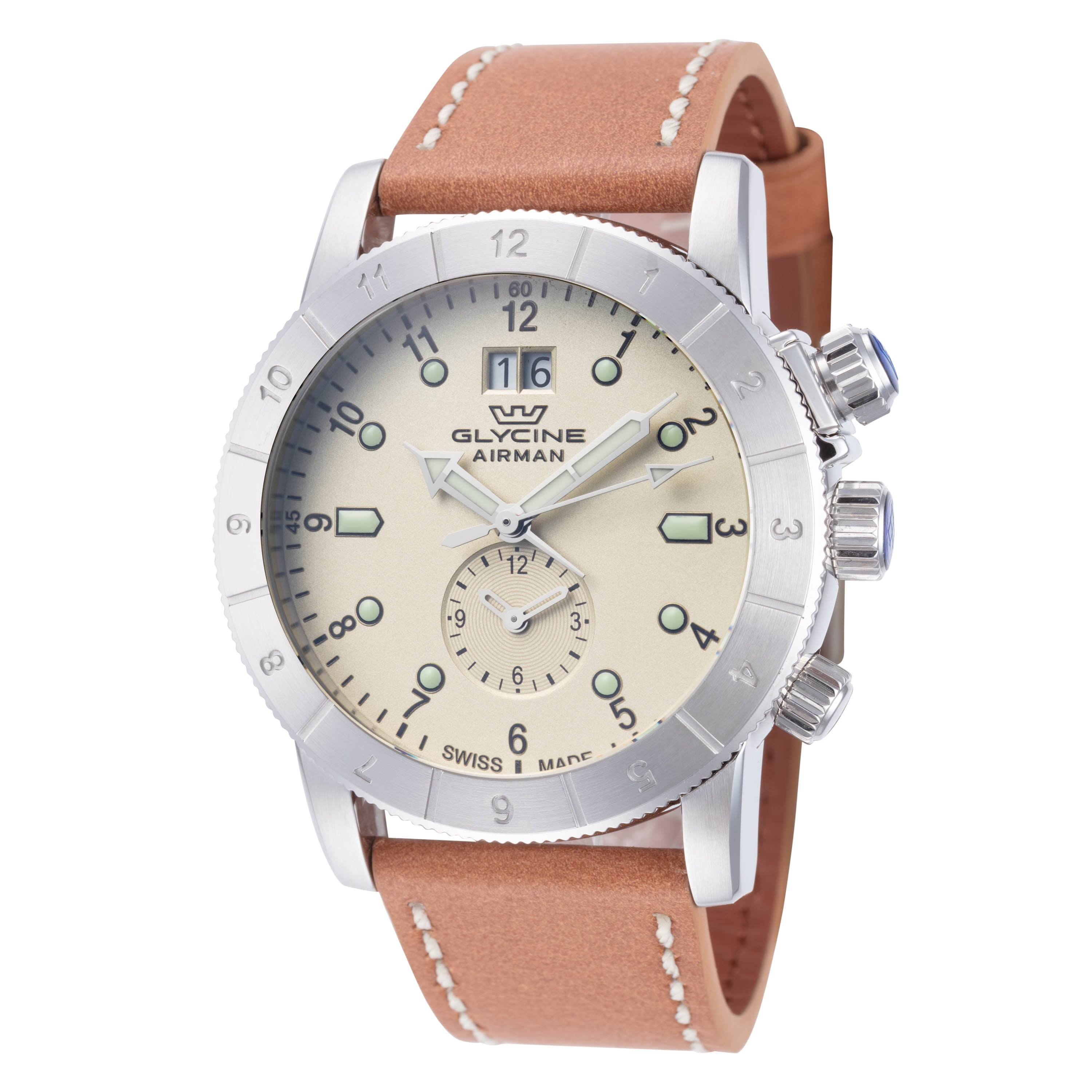 Glycine Men's Airman GMT Dual Time 42mm Quartz Watch GL0149