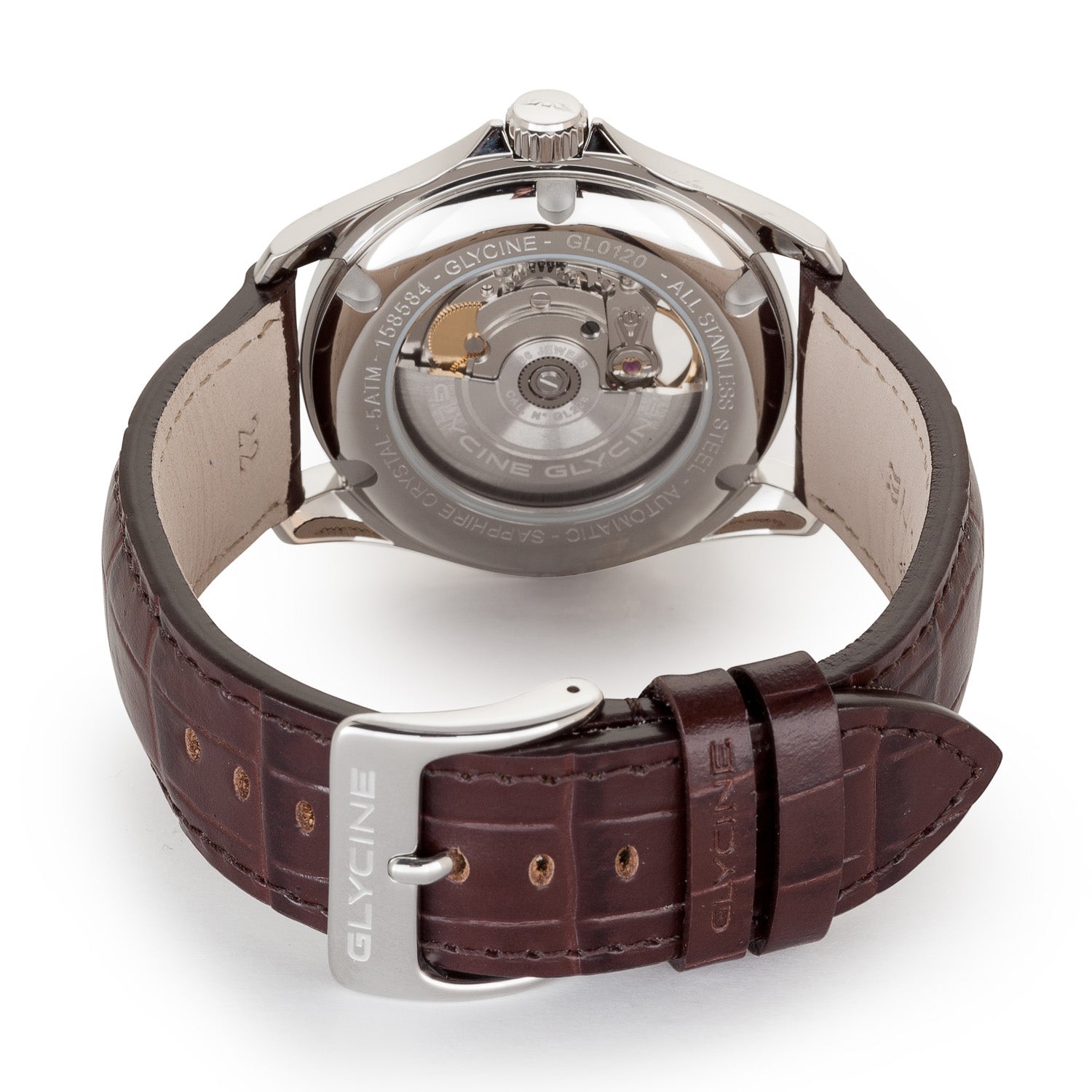 Reloj automático Glycine Combat Classic Open Heart de 40mm para hombre GL0120