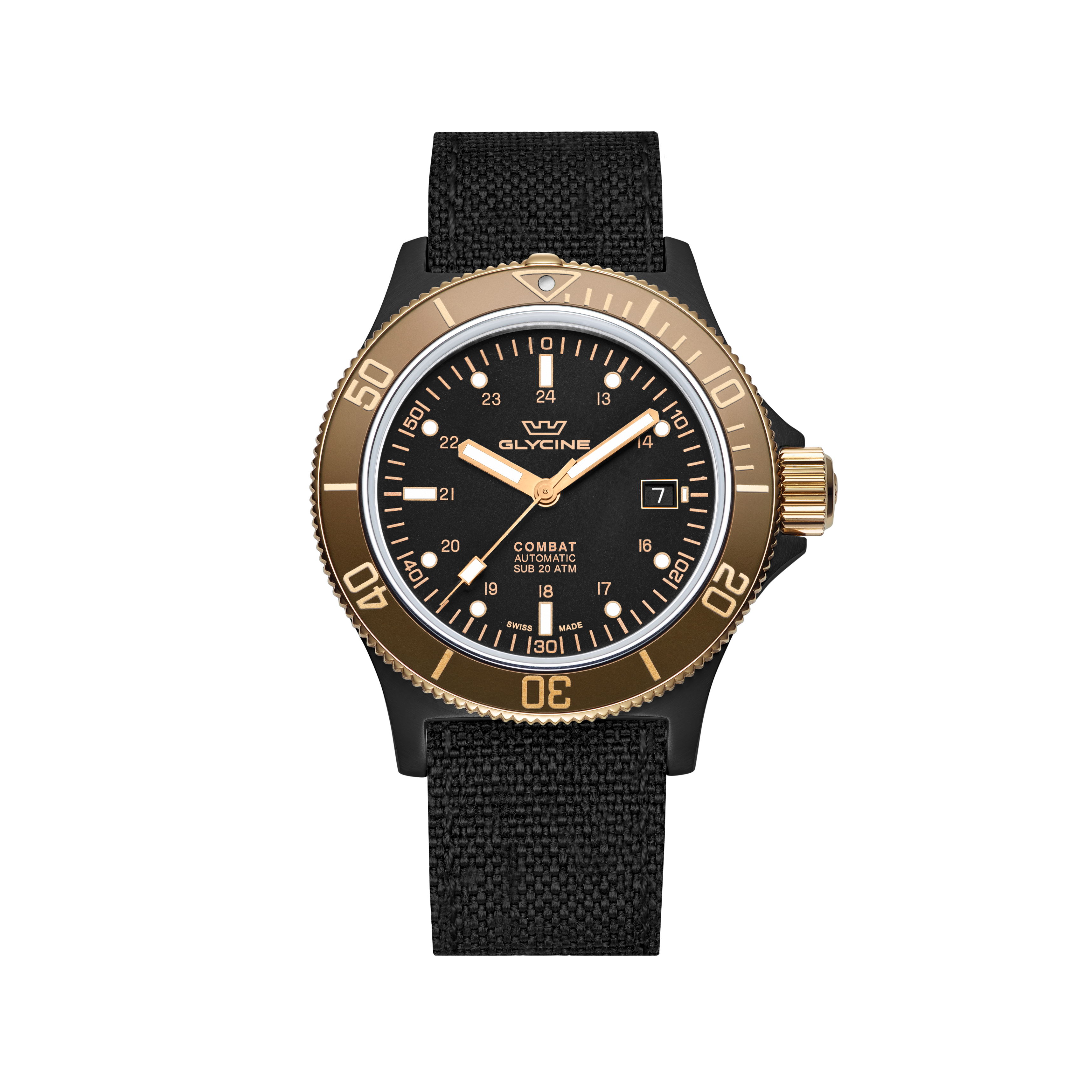 글리신 남성용 컴뱃 서브 42mm 자동 시계 GL0093