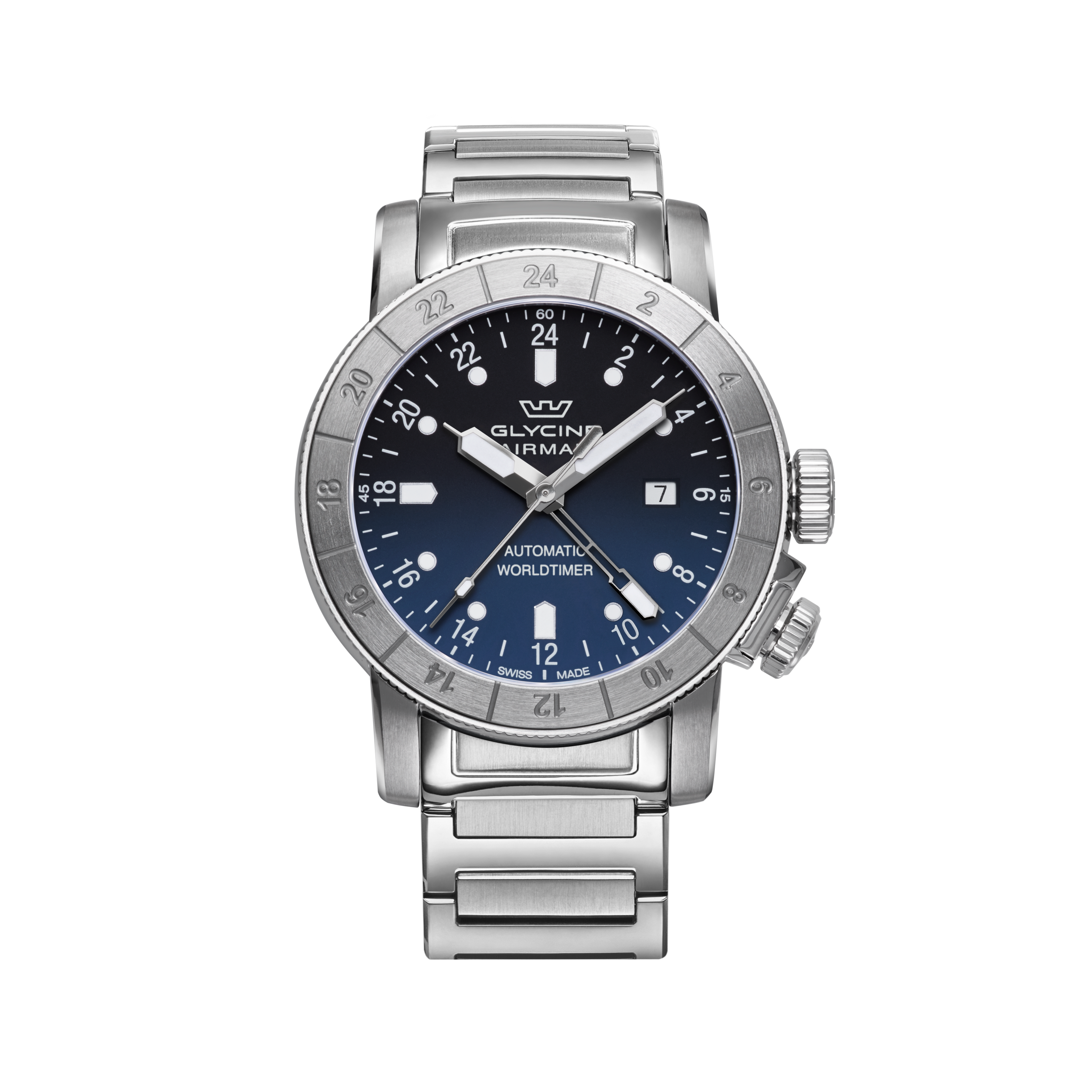 Glycine Men's Airman Contemporary GMT 44mm Automatic Watch GL0156