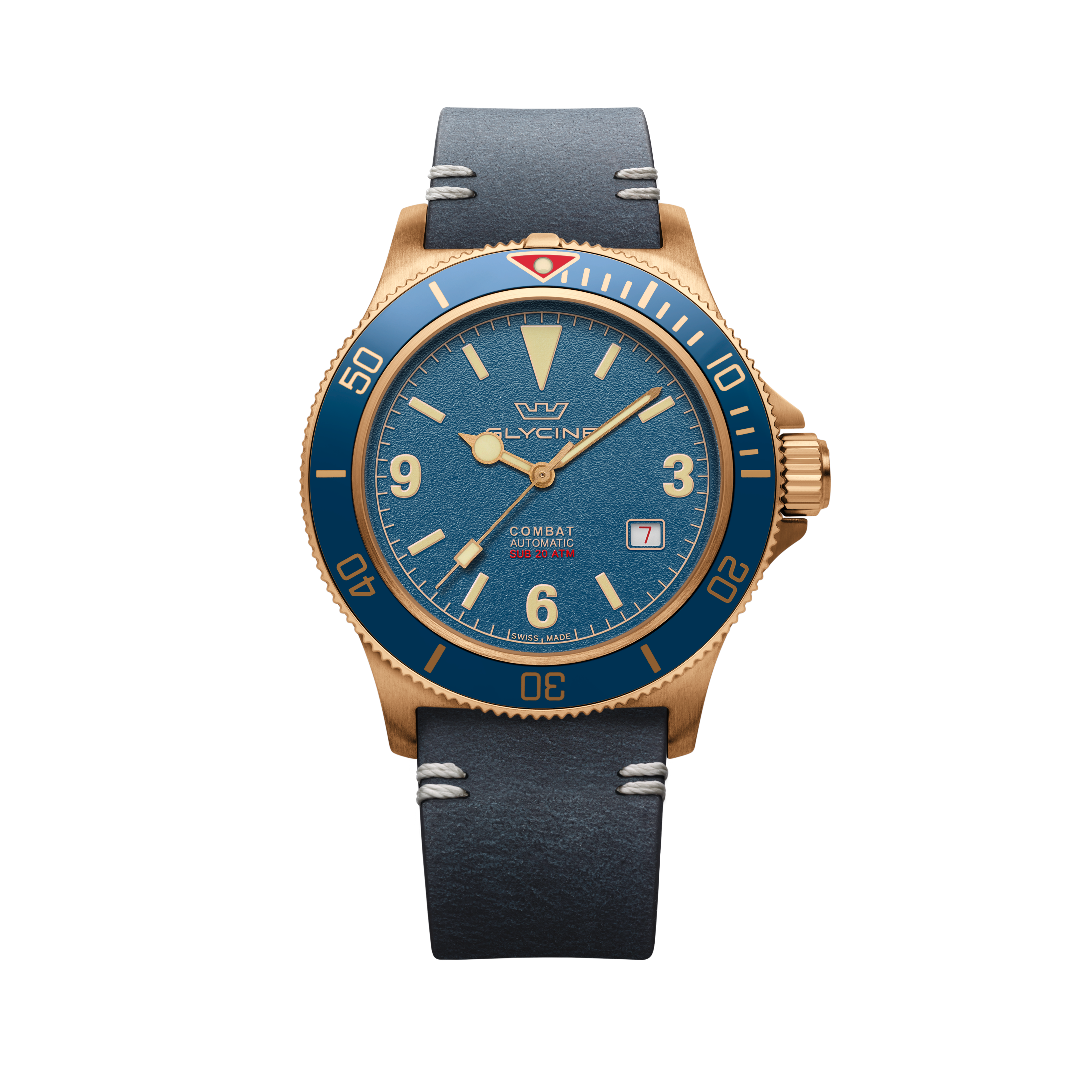 Glycine Men's Combat Sub Vintage Bronze 42mm Automatic Watch GL0266