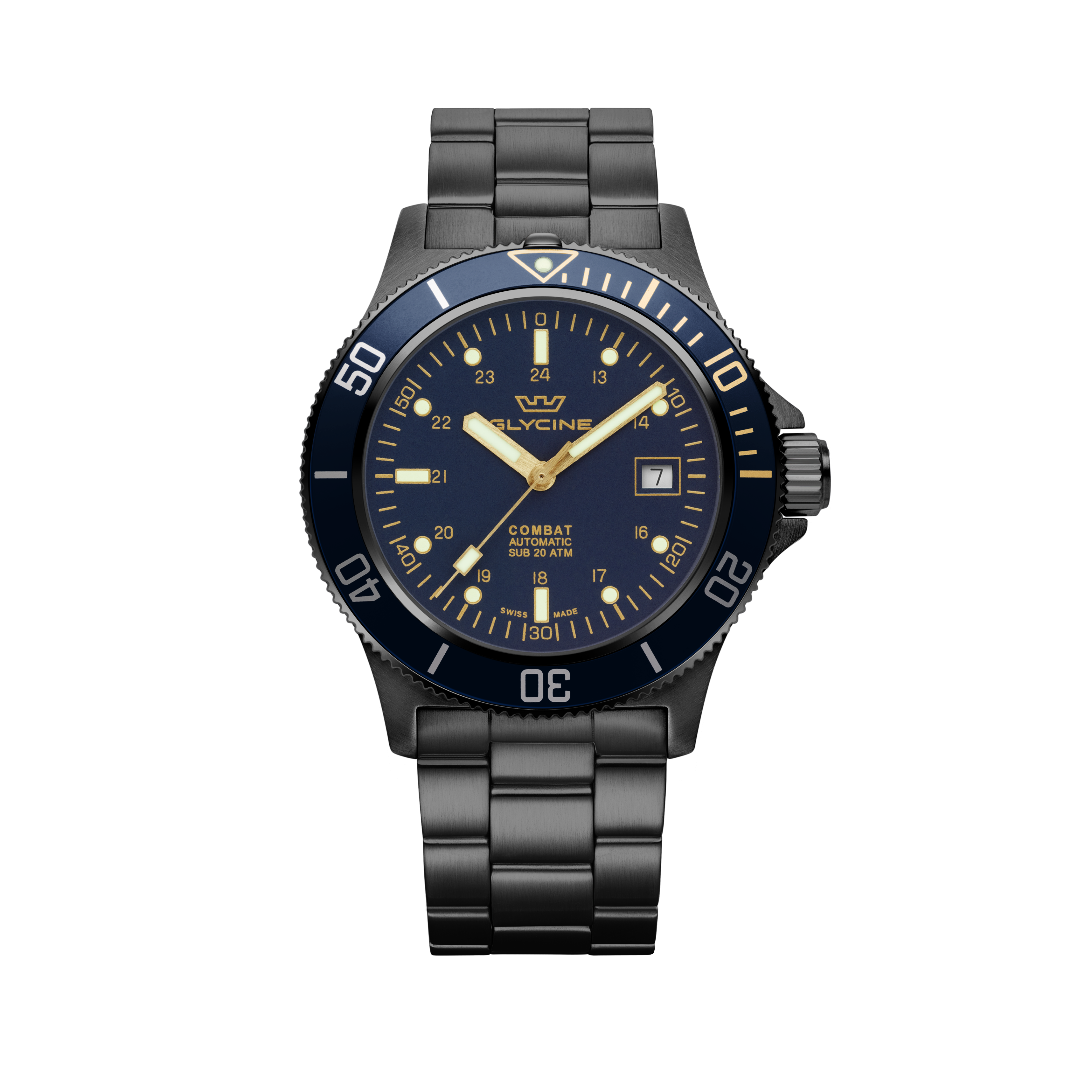 글리신 남성용 컴뱃 서브 42mm 오토매틱 시계 GL0295