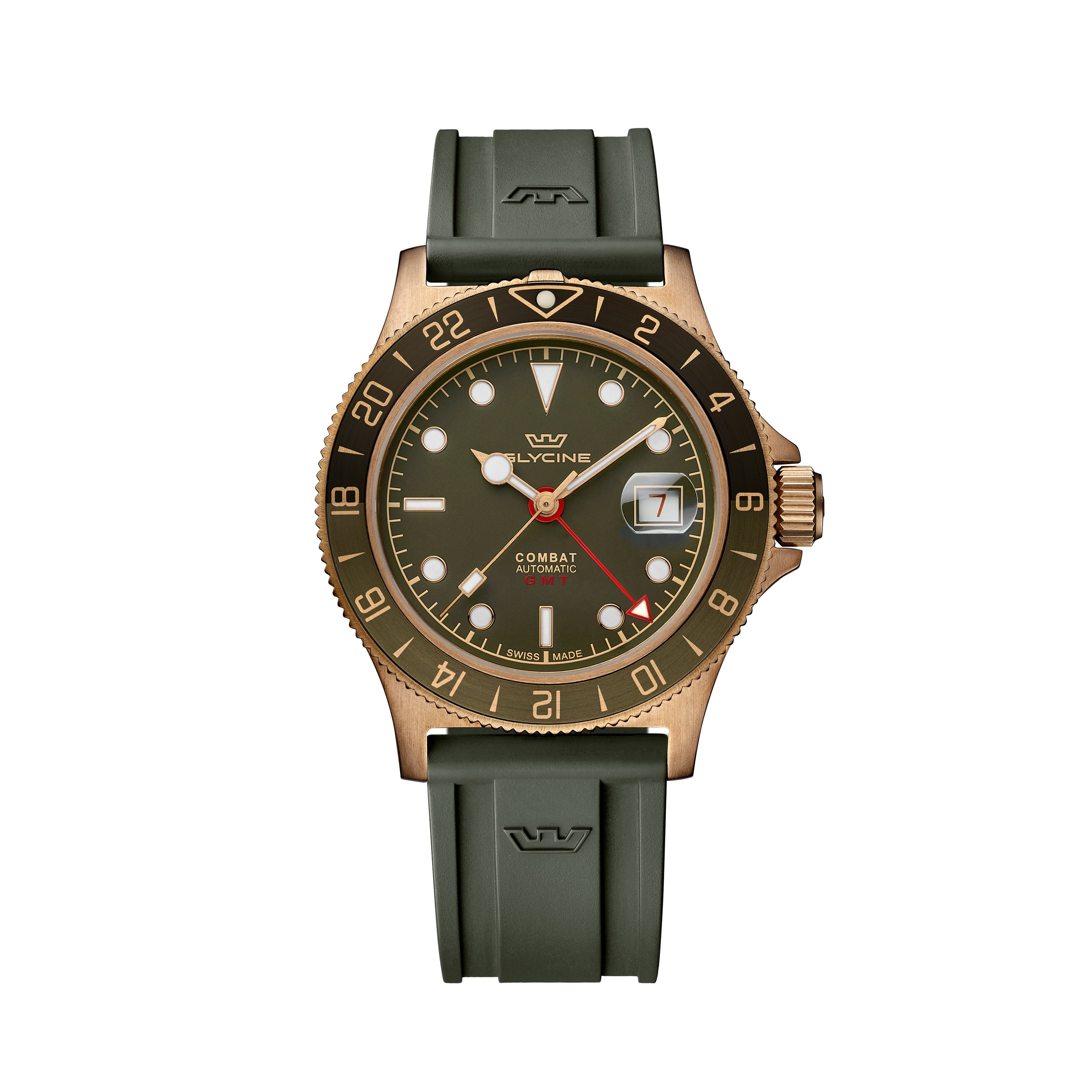Glycine Men's Combat Sub Sport GMT Bronze 42mm Automatic Watch GL0319