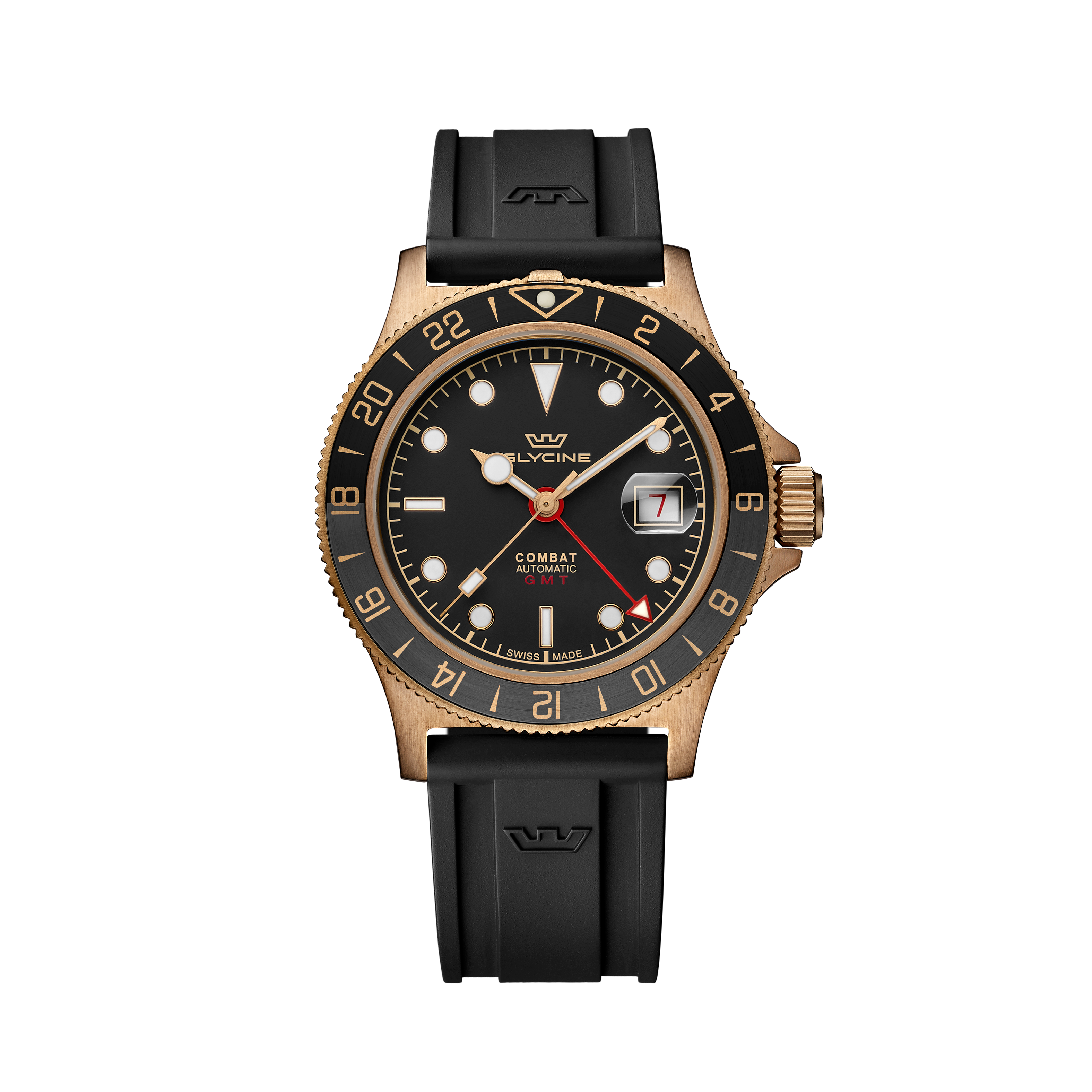 Glycine Men's Combat Sub Sport GMT Bronze 42mm Automatic Watch GL0320