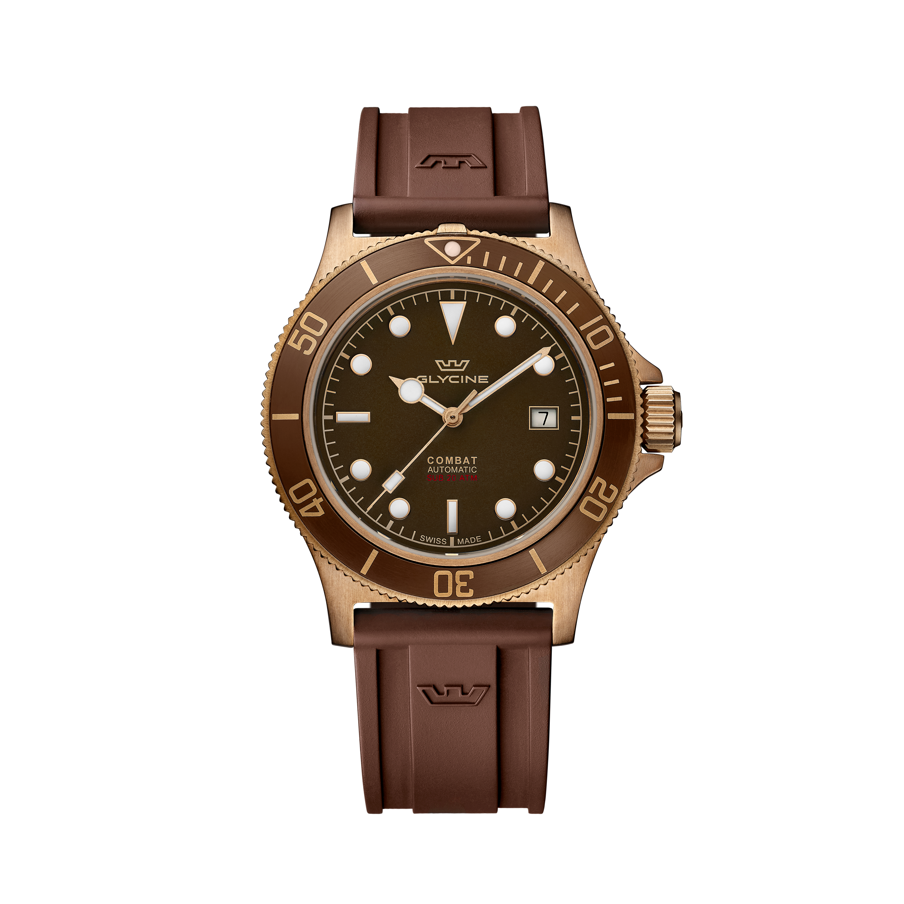 Glycine Men's Combat Sub Sport GMT Bronze 42mm Automatic Watch GL0324