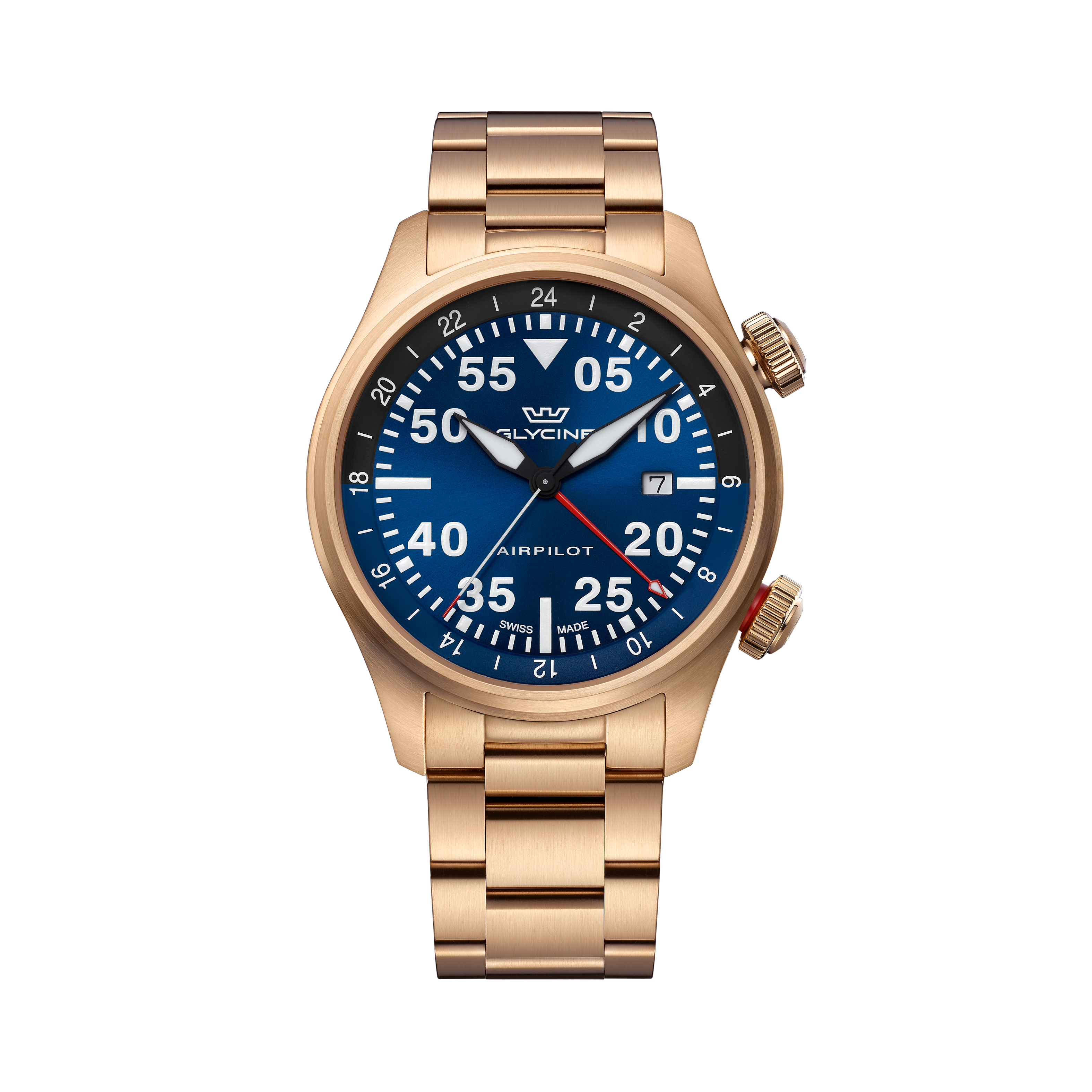 Glycine Men's Airpilot GMT 44mm Quartz Watch GL0350