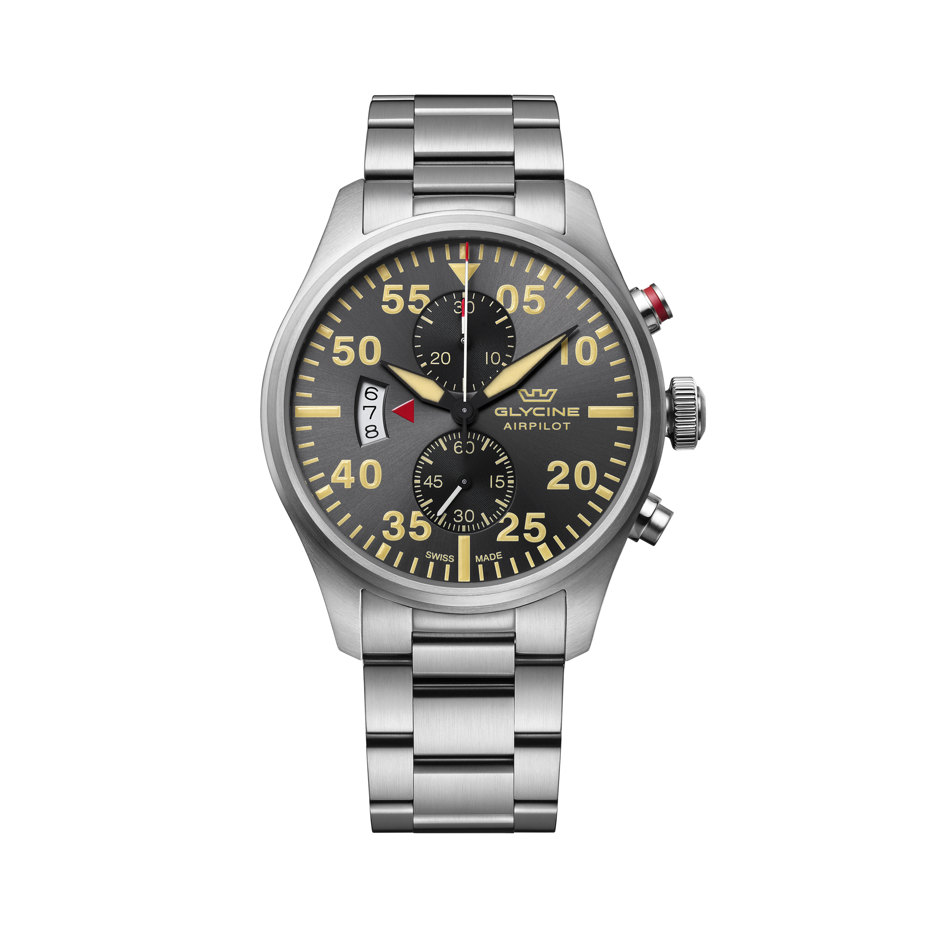 Glycine Men's Airpilot Chrono 44mm Quartz Watch GL0356