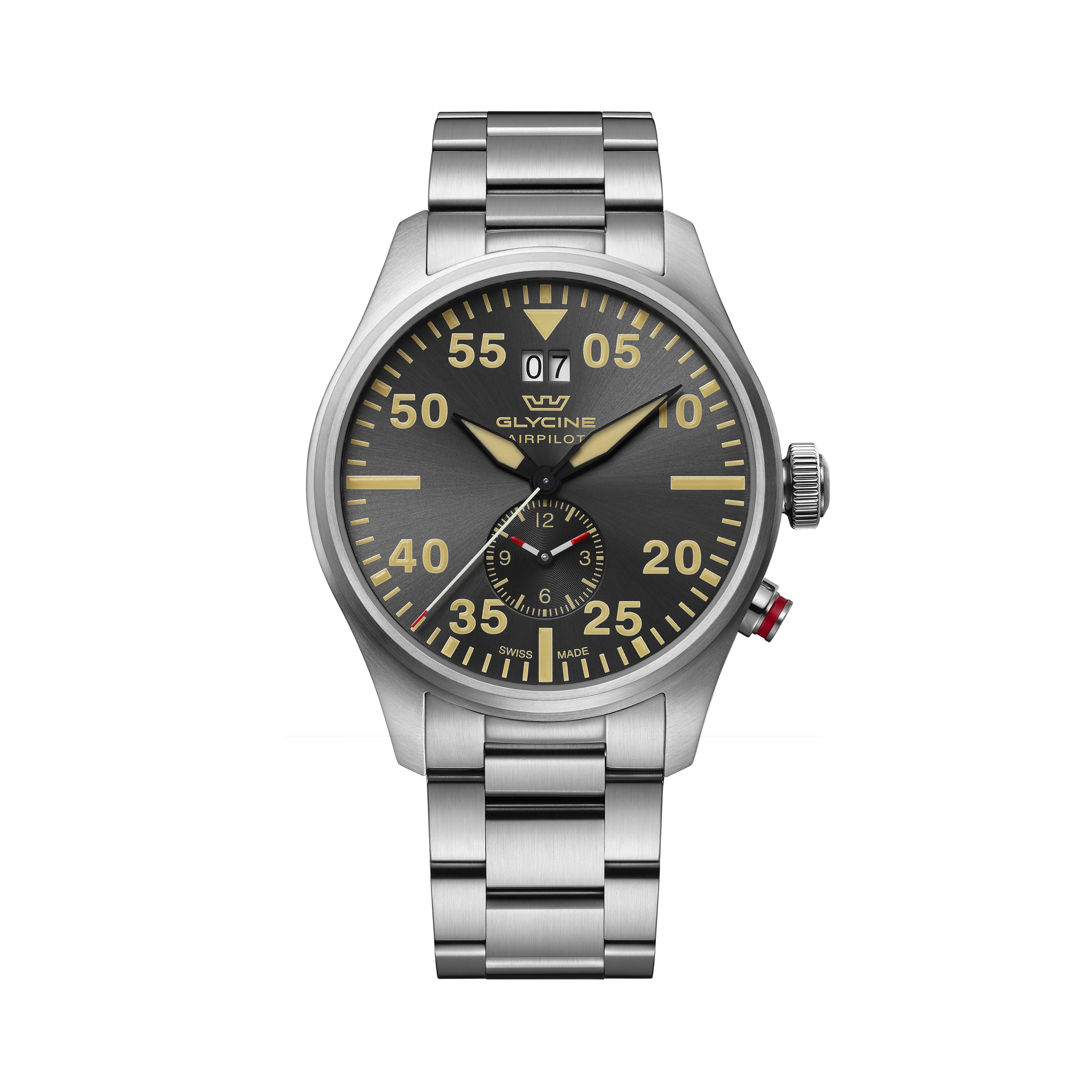 Glycine Men's Airpilot Dual Time 44mm Quartz Watch GL0364