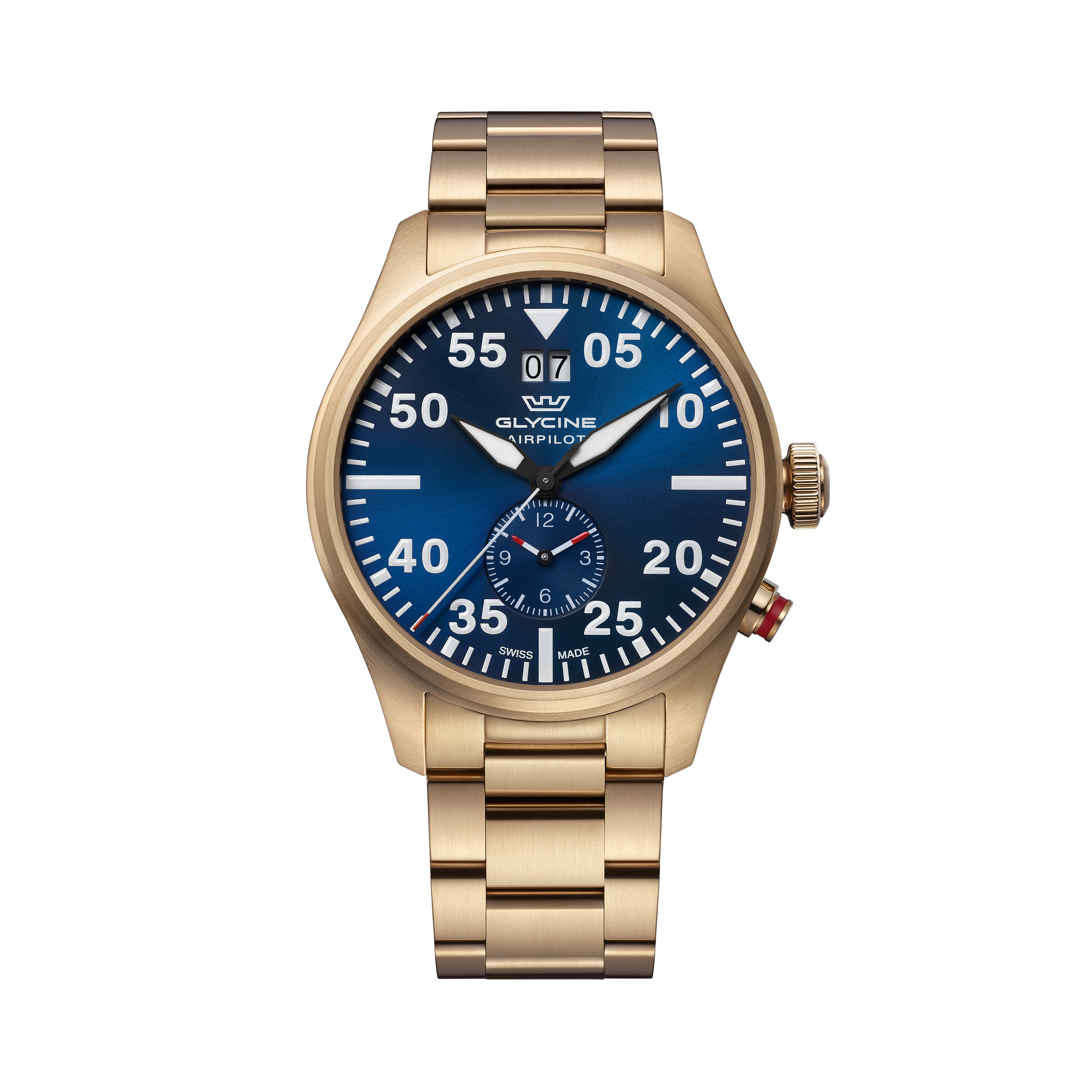 Glycine Men's Airpilot Dual Time 44mm Quartz Watch GL0368