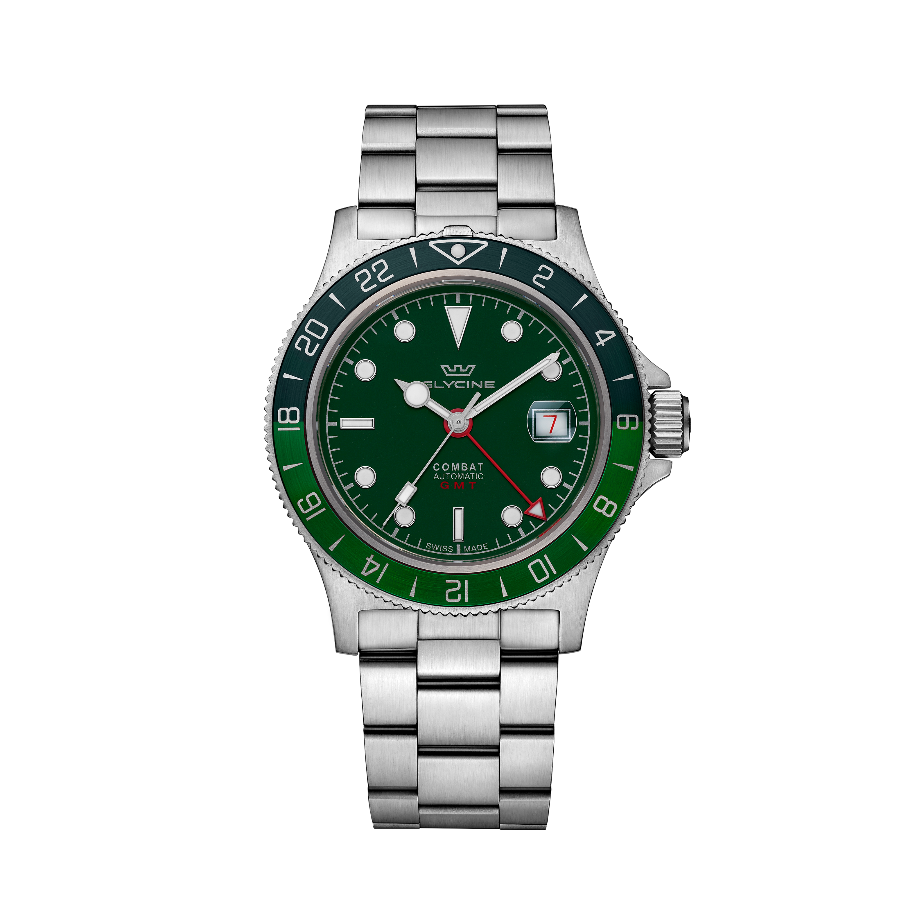 Glycine 남성 컴뱃 서브 스포츠 GMT 42mm 오토매틱 시계 GL0383
