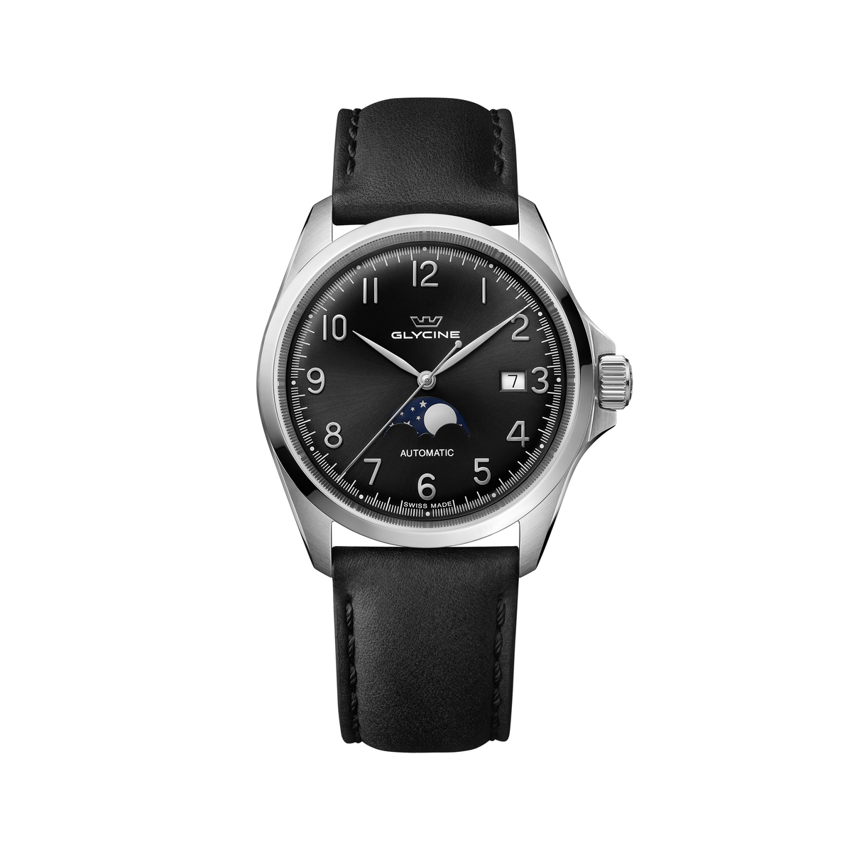 Glycine Men's Combat Classic Moonphase 40mm Automatic Watch GL0386