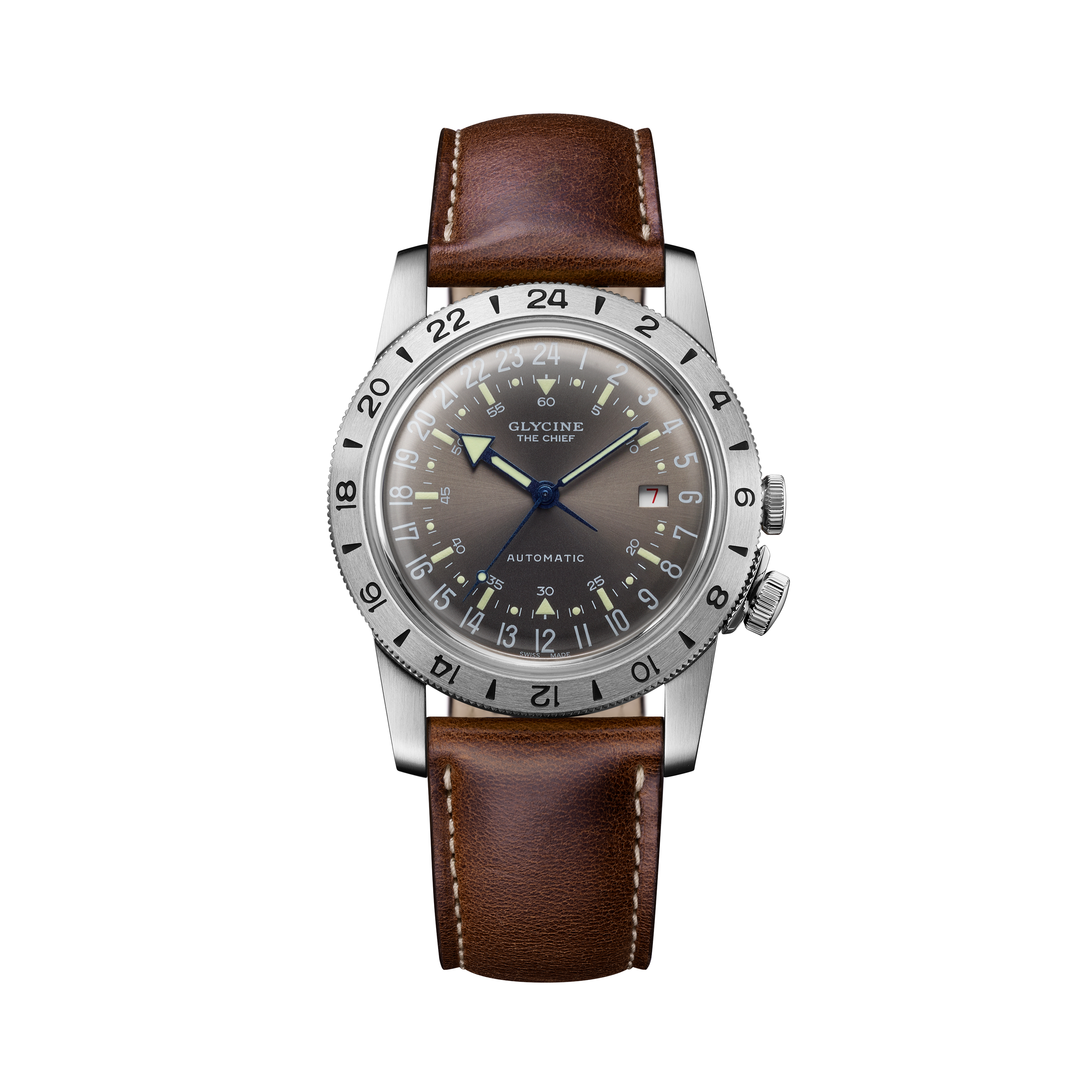 Glycine Men's Airman Vintage The Chief Purist 40mm Automatic Watch GL0412