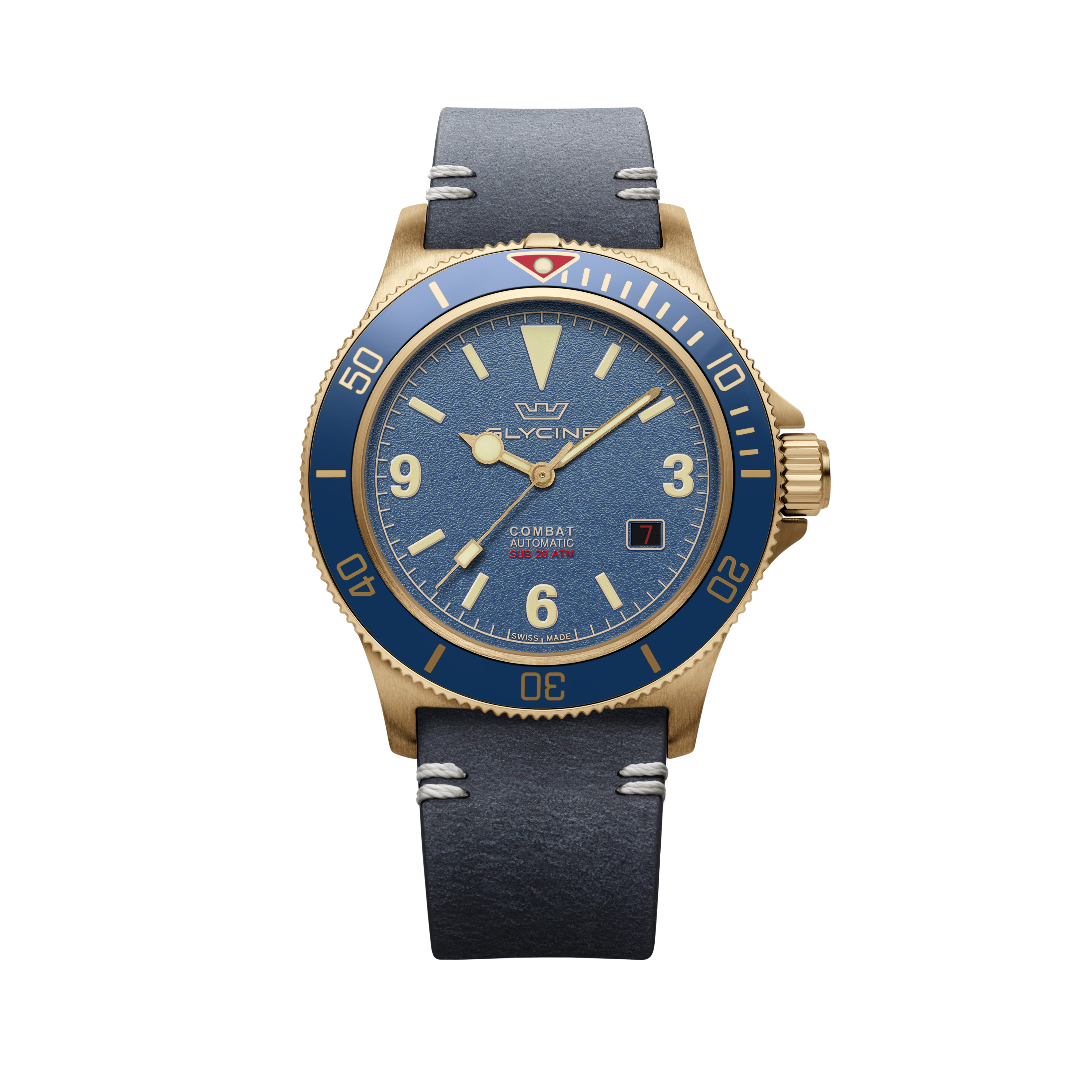 Glycine Men's Combat Sub Vintage Bronze 42mm Automatic Watch GL0421