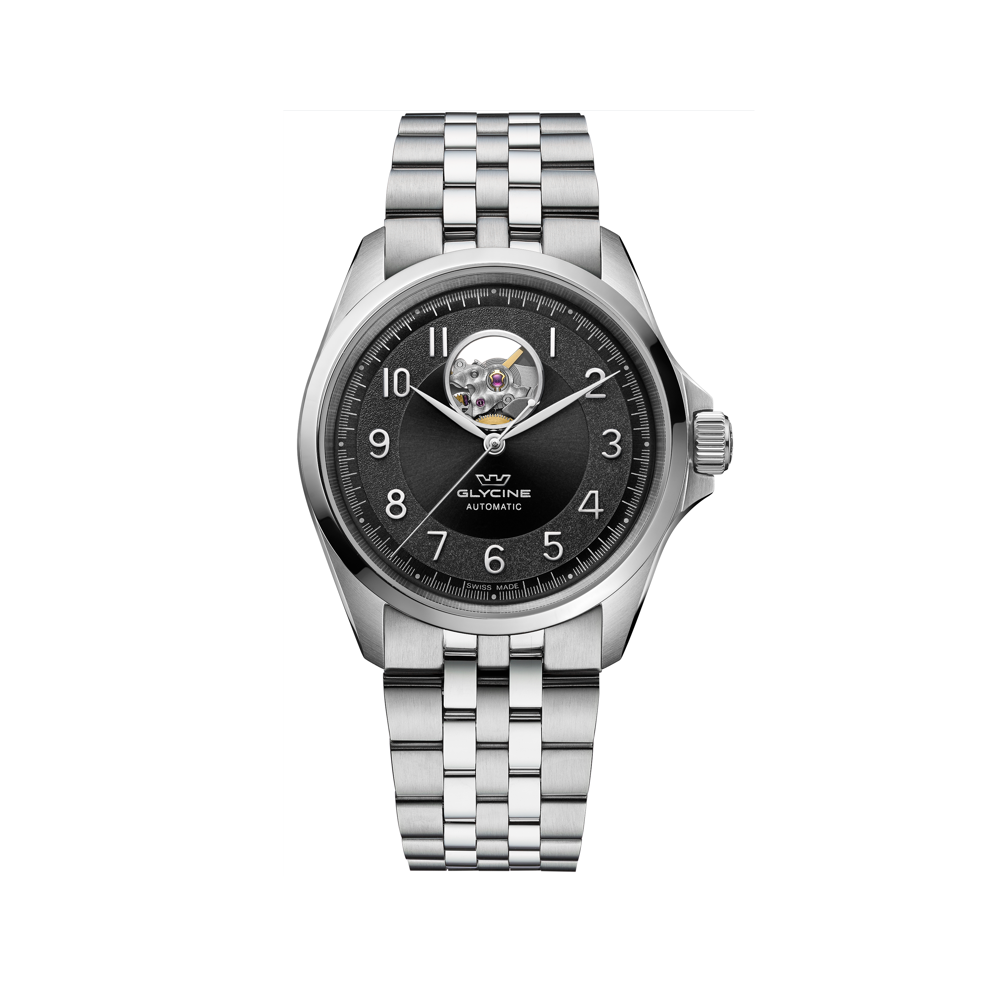 Glycine Men's Combat Classic Open Heart 40mm Automatic Watch GL0427