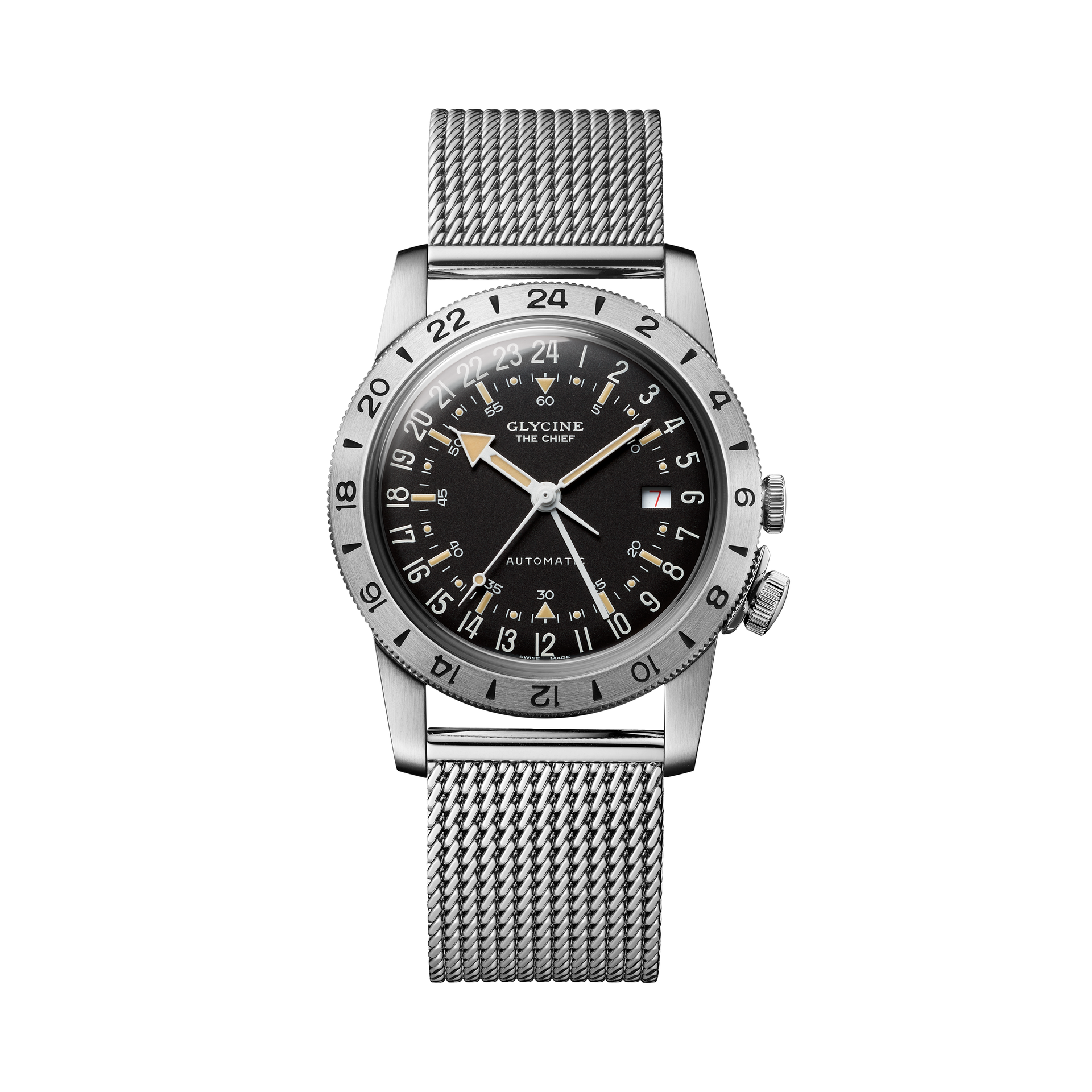 Glycine Men's Airman Vintage The Chief GMT 40mm Automatic Watch GL0464