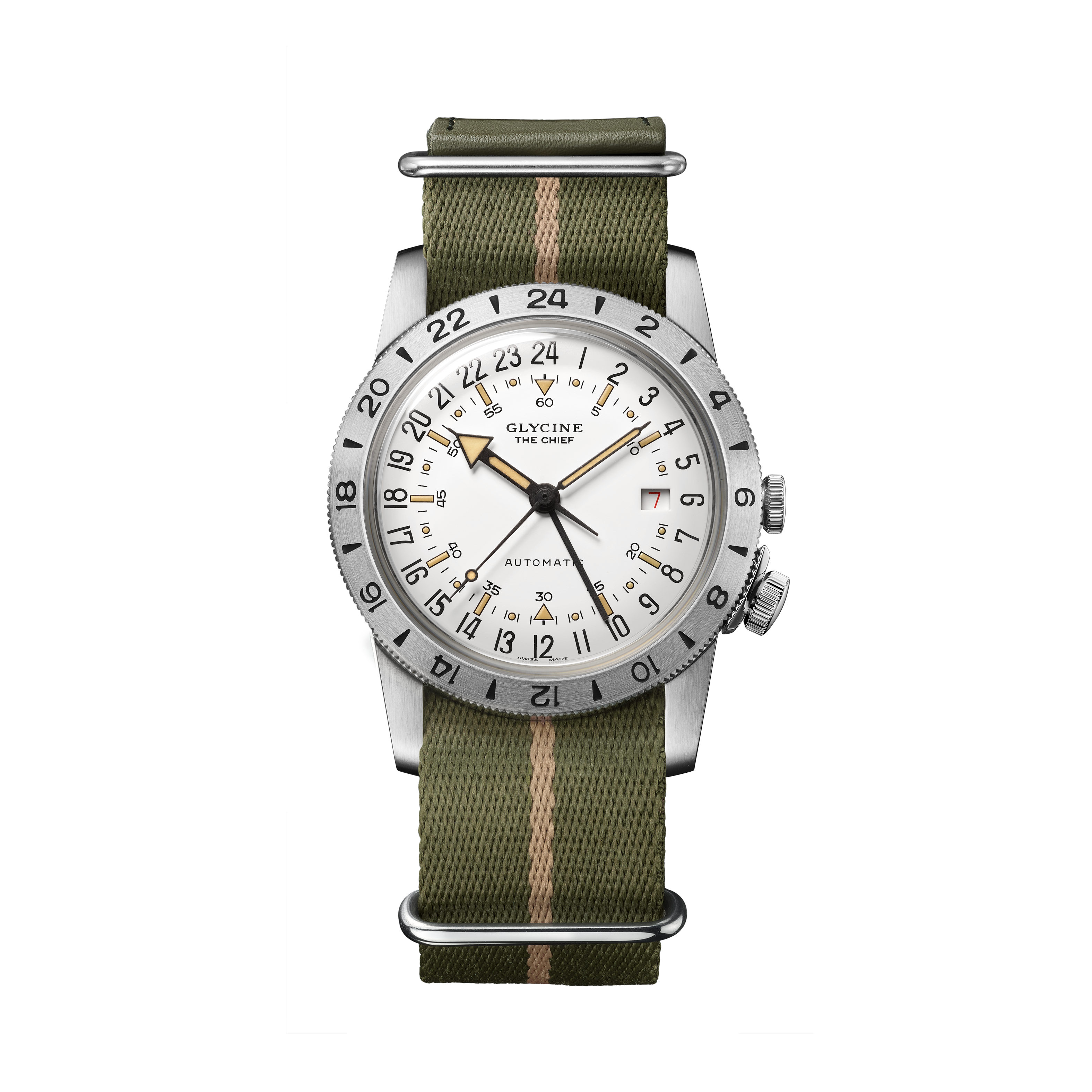 Glycine Men's Airman Vintage The Chief GMT 40mm Automatic Watch GL0473