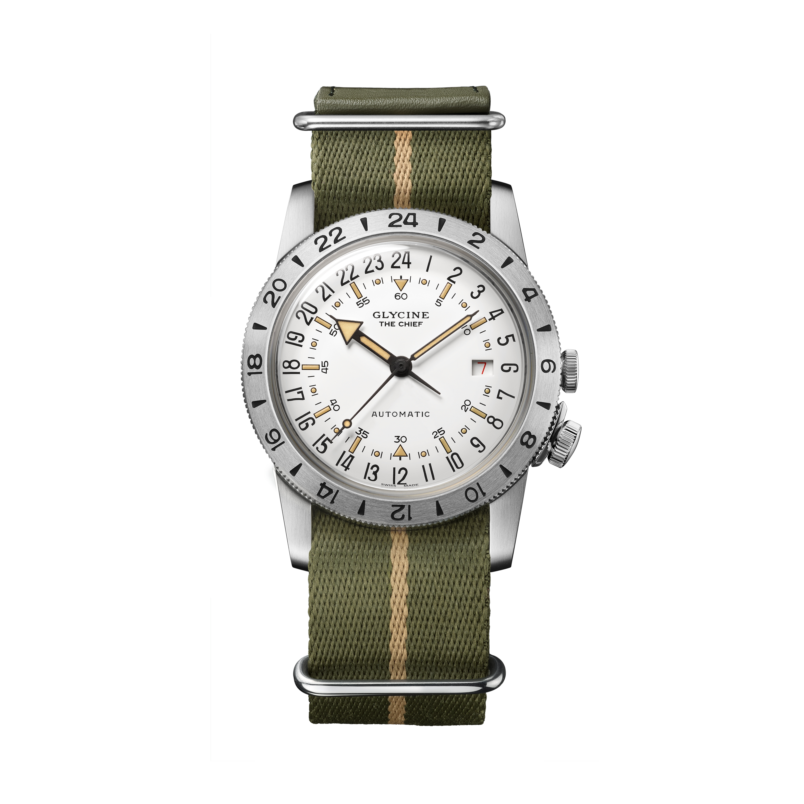 Glycine Men's Airman Vintage The Chief Purist 40mm Automatic Watch GL0475