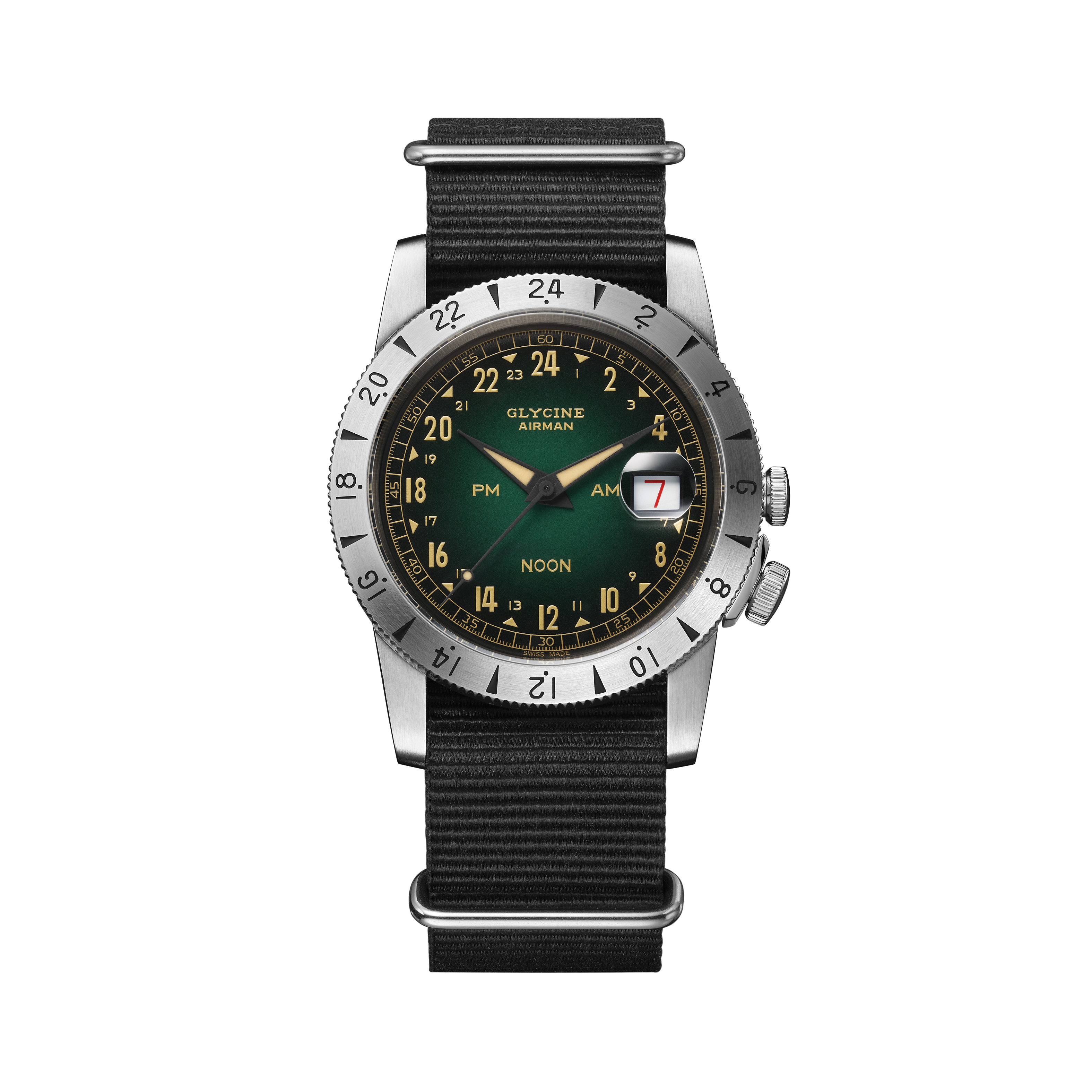 Glycine Men's Airman Vintage Noon Purist 40mm Automatic Watch GL0476