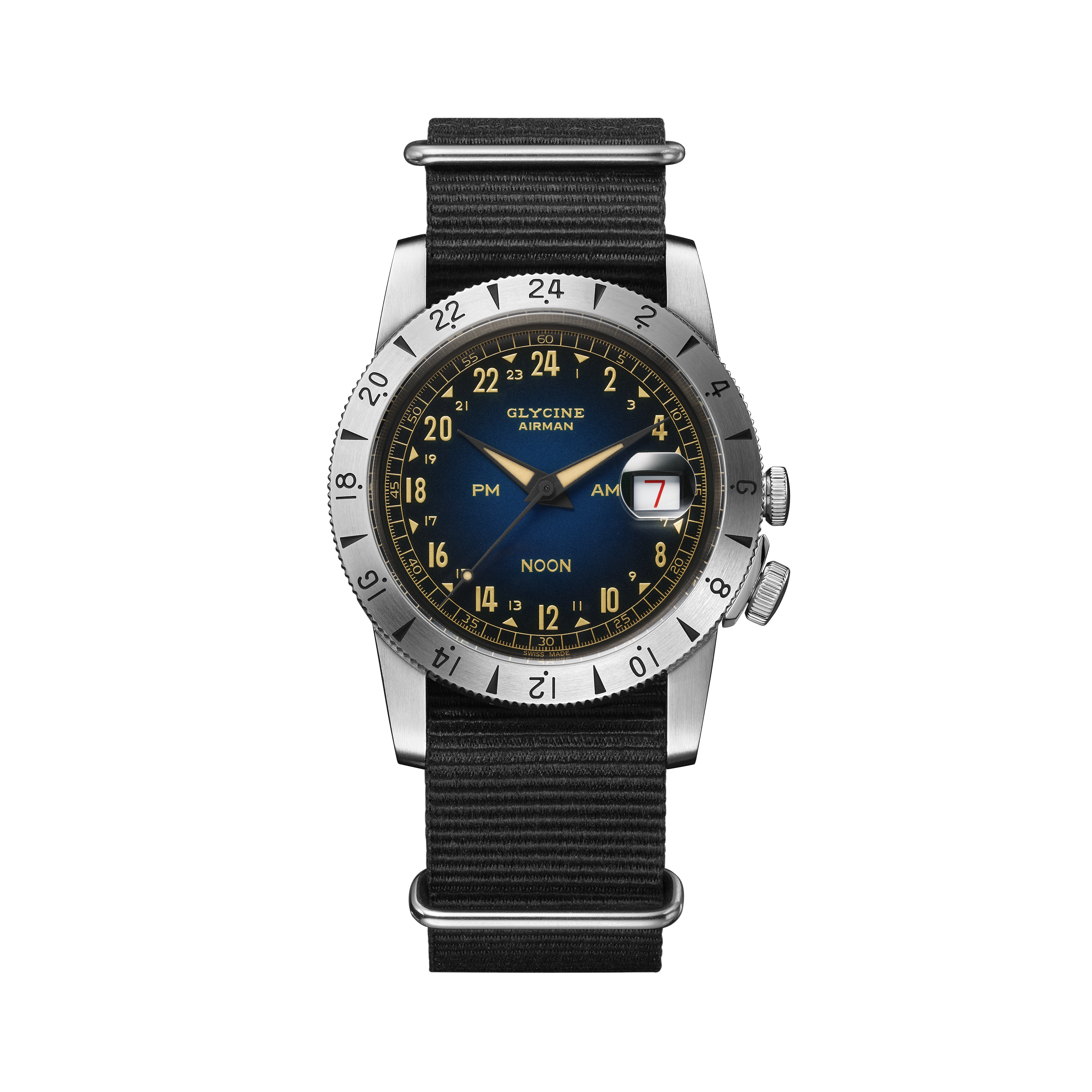 Glycine Men's Airman Vintage Noon Purist 40mm Automatic Watch GL0477