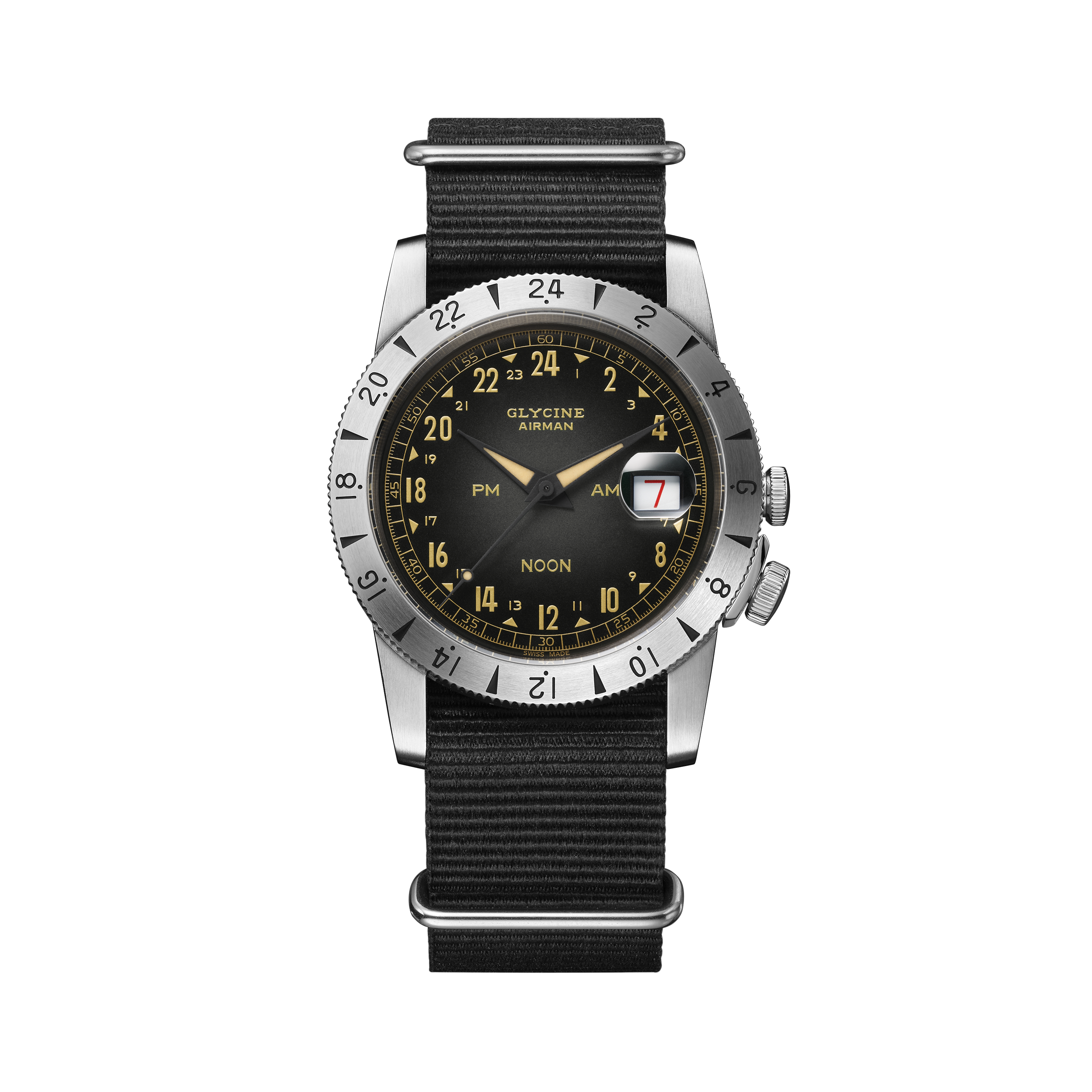 Glycine Men's Airman Vintage Noon Purist 40mm Automatic Watch GL0478